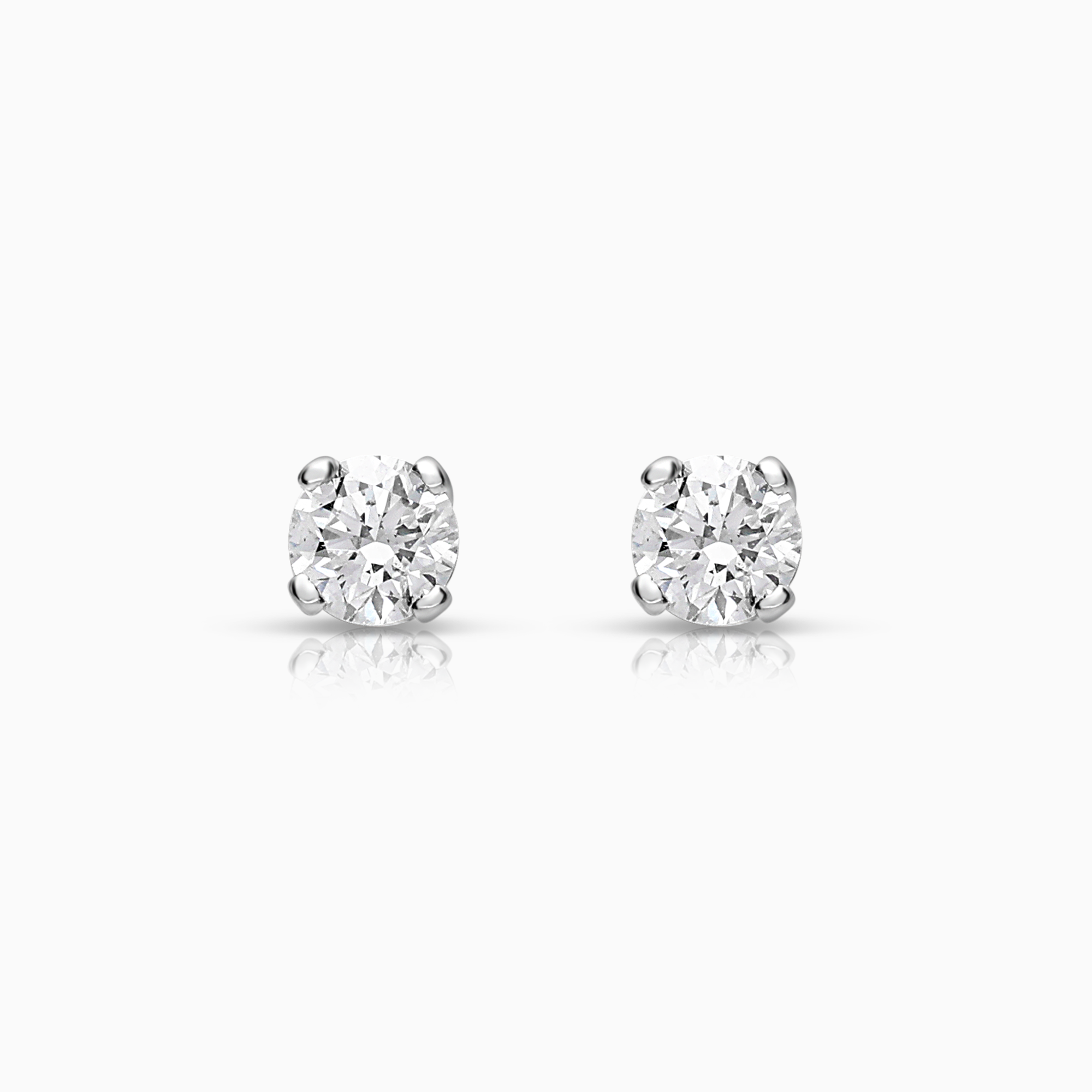 Solitärörhängen 0,25ct 18K vitguld