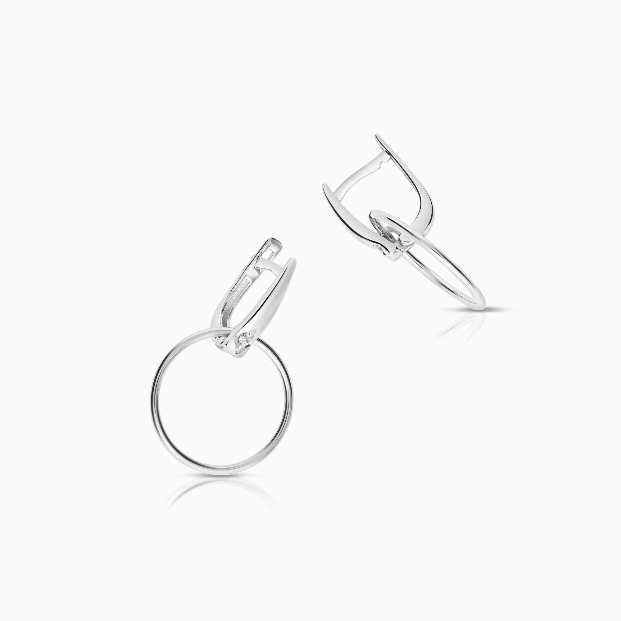 Diamantörhängen 0,03ct 14K vitguld