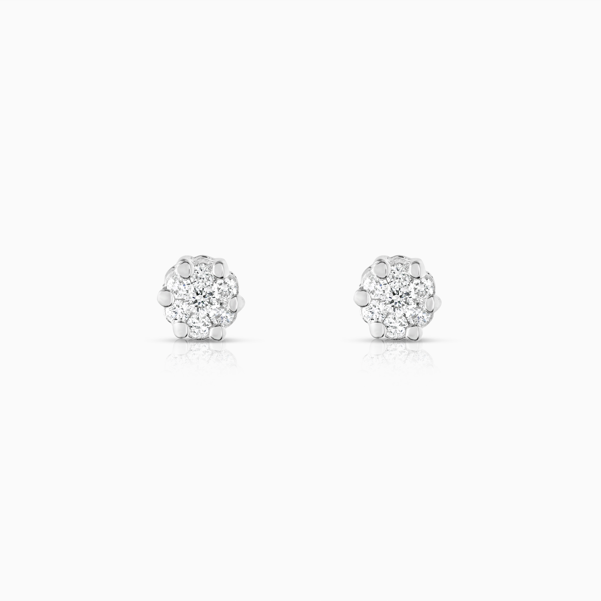 Diamond earrings 0.15ct 18K white gold