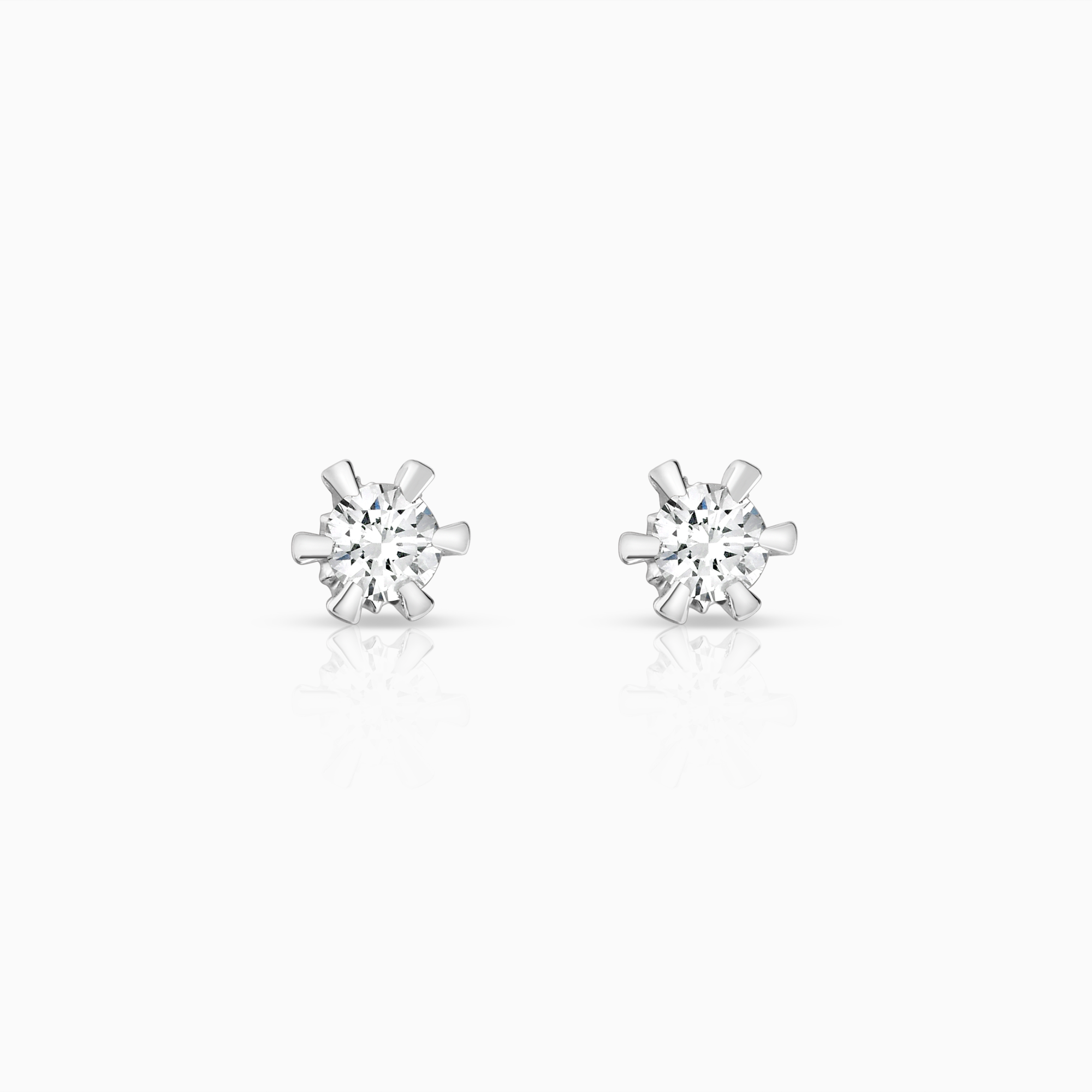 Solitärörhängen 0,20ct 18K vitguld
