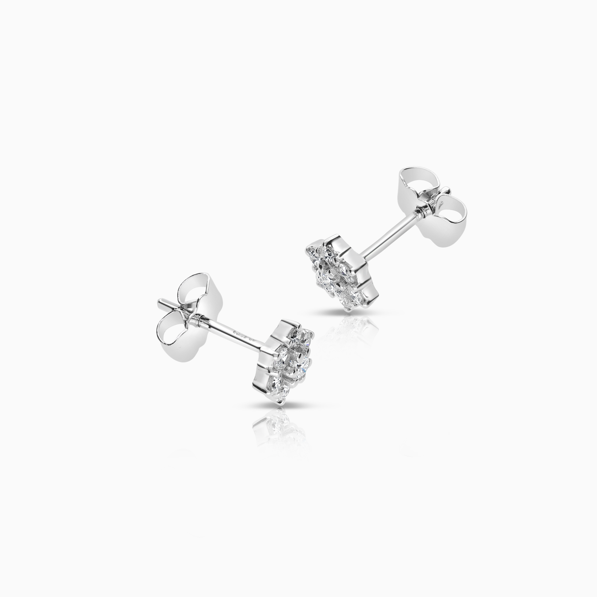 Diamond earrings 0.36ct 18K white gold