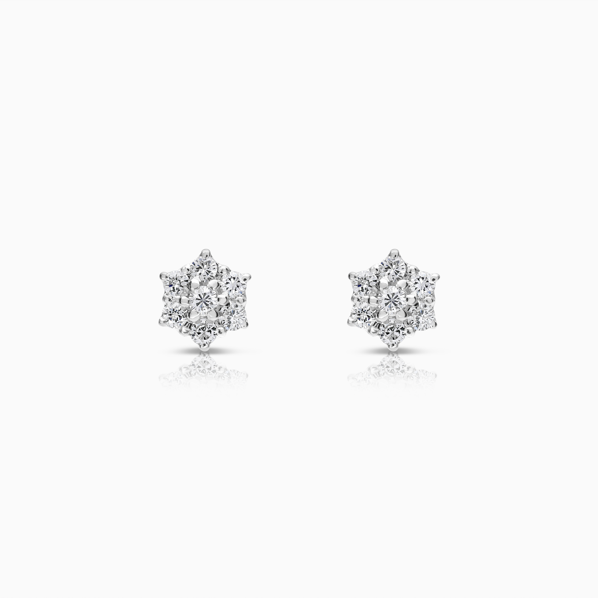 Diamond earrings 0.36ct 18K white gold