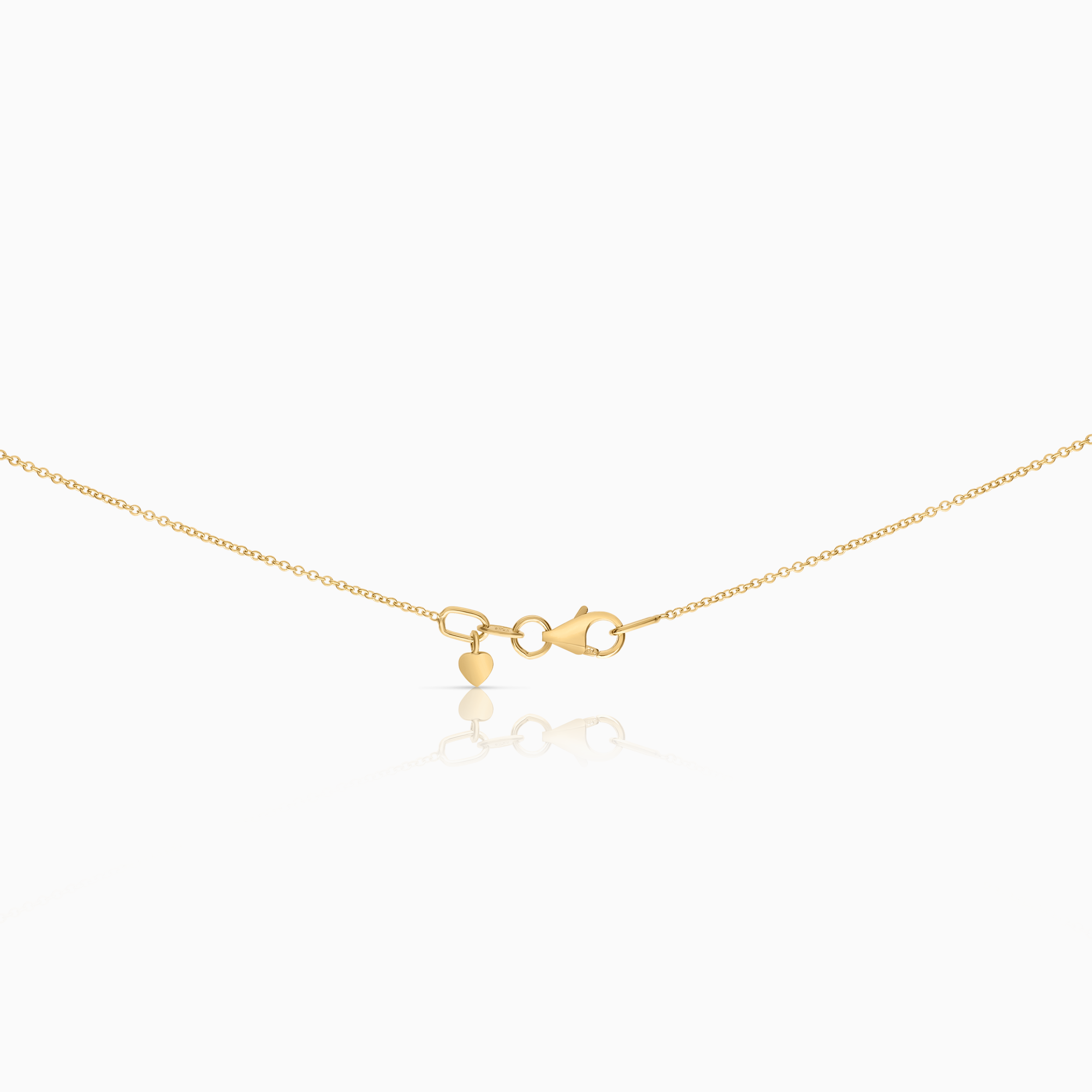 Necklace with heart diamond pendant 0.16ct 18K gold