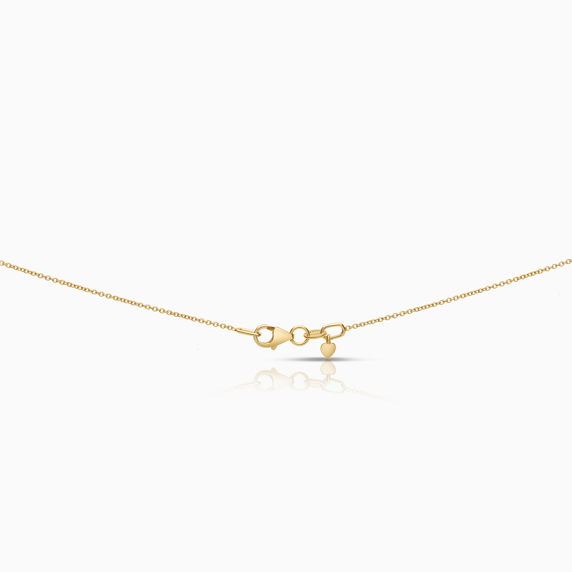 Necklace with flower 0.25ct 18K gold