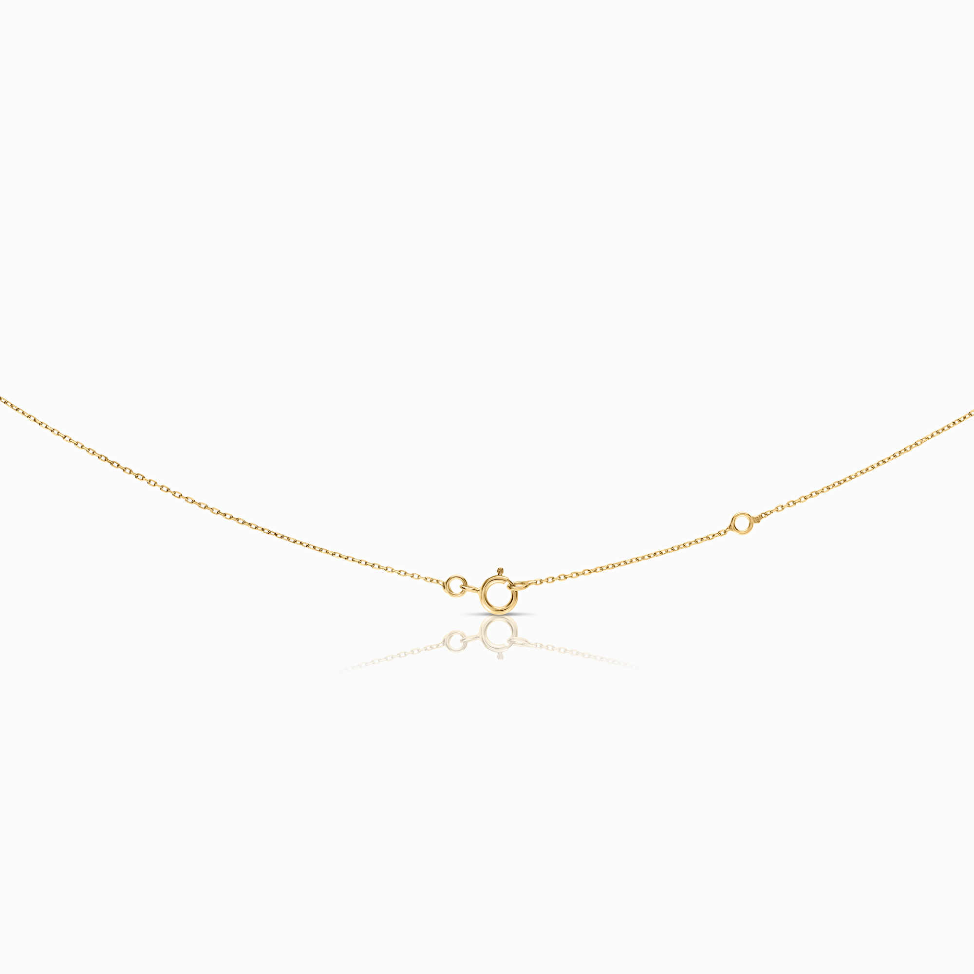Necklace with diamond heart pendant 0.05ct 18K gold