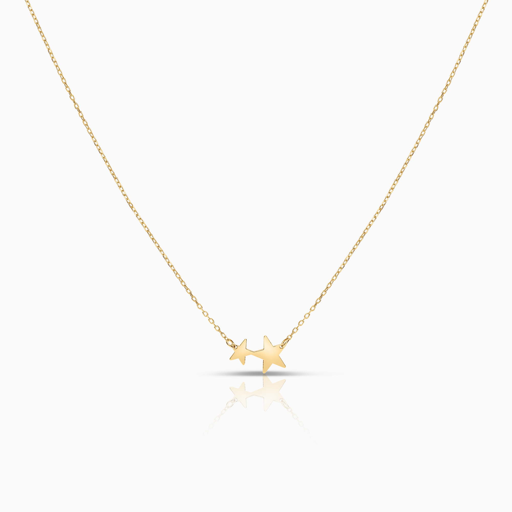 Necklace with star pendants 1.47g 18K gold