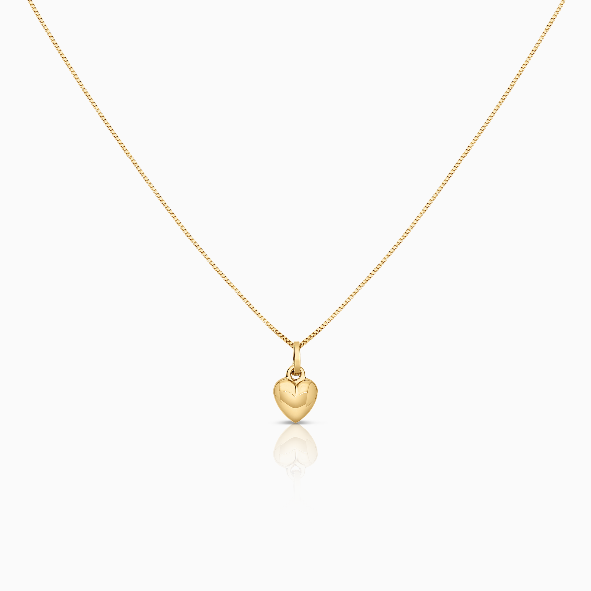 Necklace with heart pendant 2.30g 18K gold
