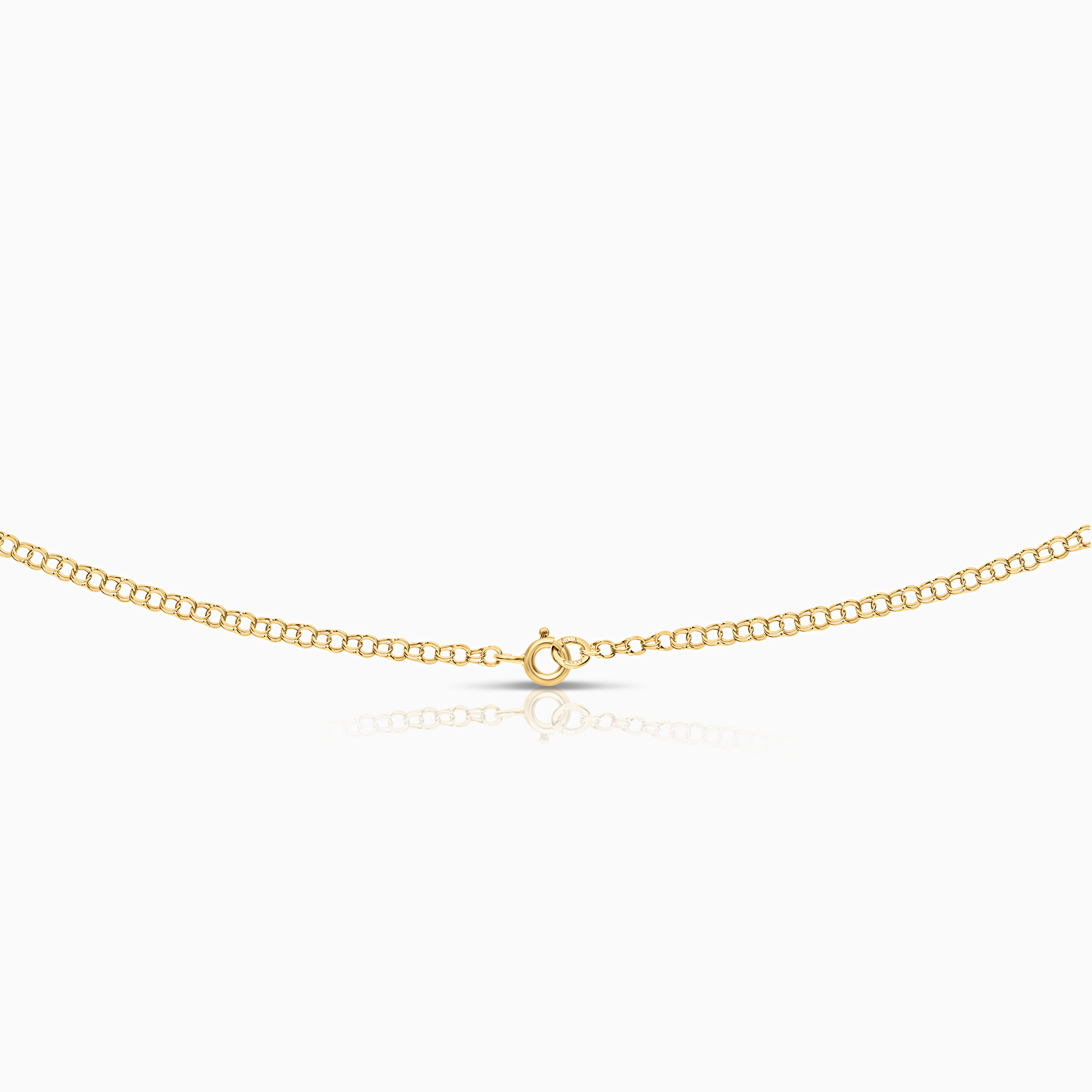 Bismarck Necklace with Heart-Shaped Diamond Pendant 0.07ct 18K Gold
