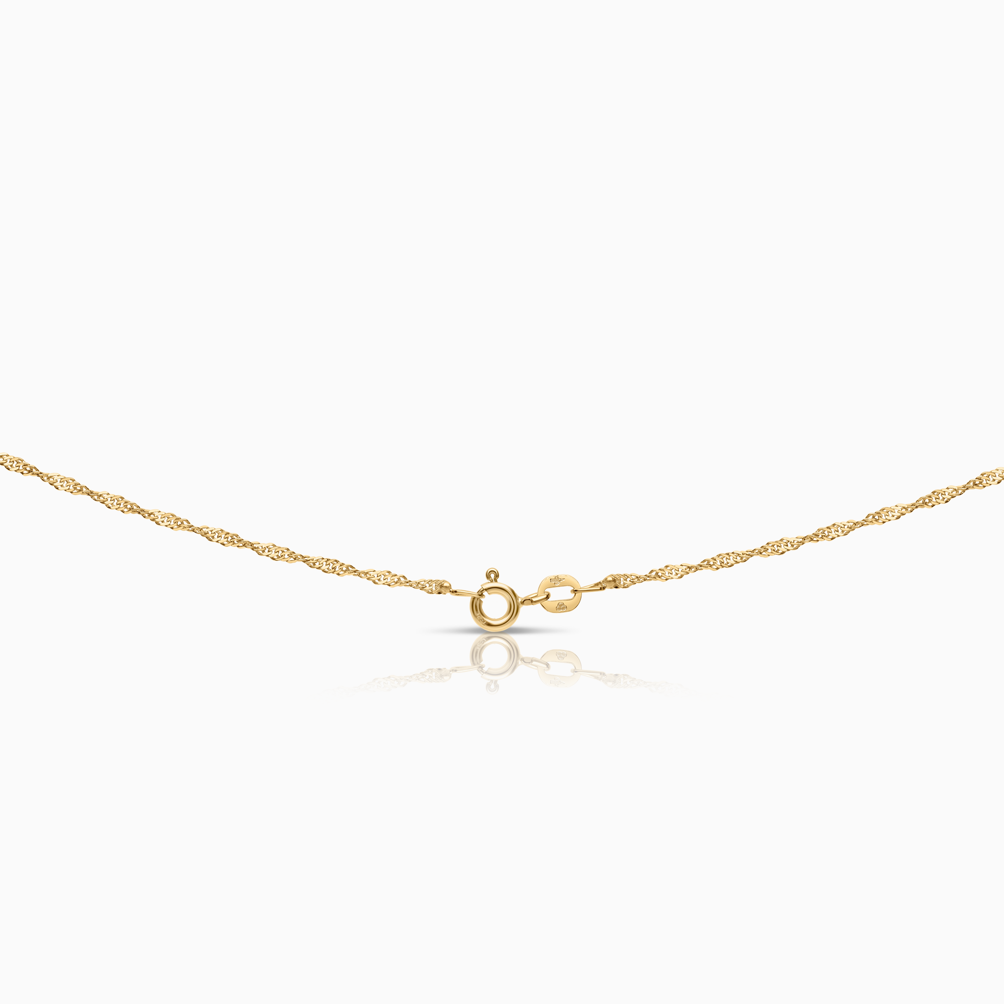 Necklace with heart pendant 0.17ct 18K gold