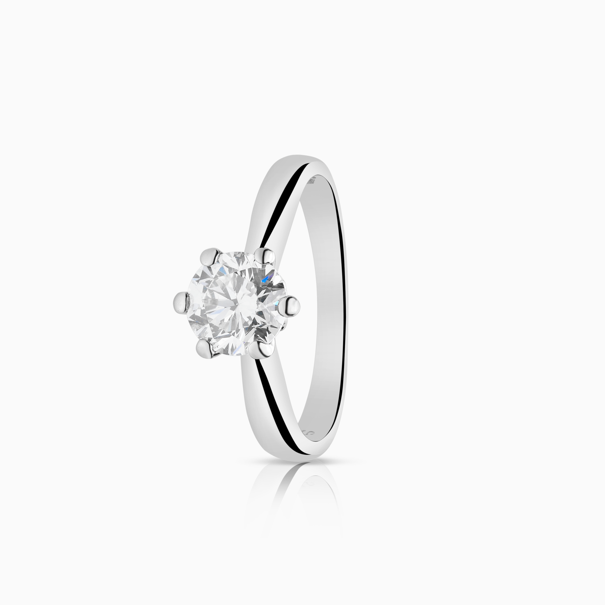Solitärring 0,95ct 18K vitguld