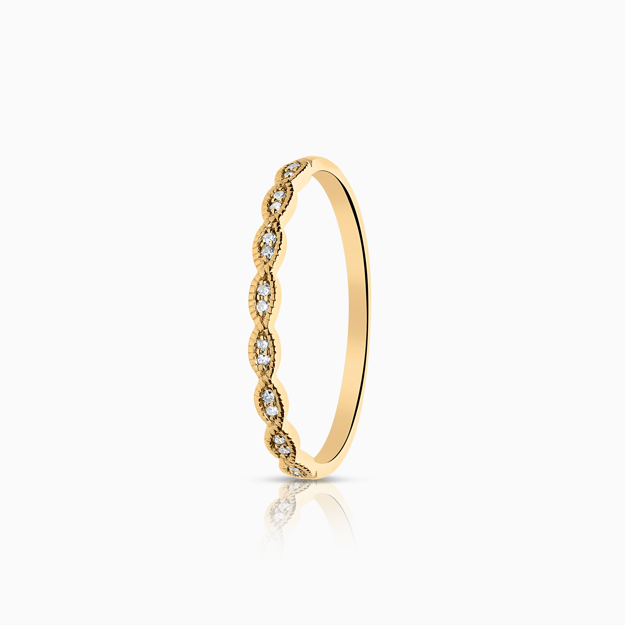 Alliansring 0,05ct 18K guld