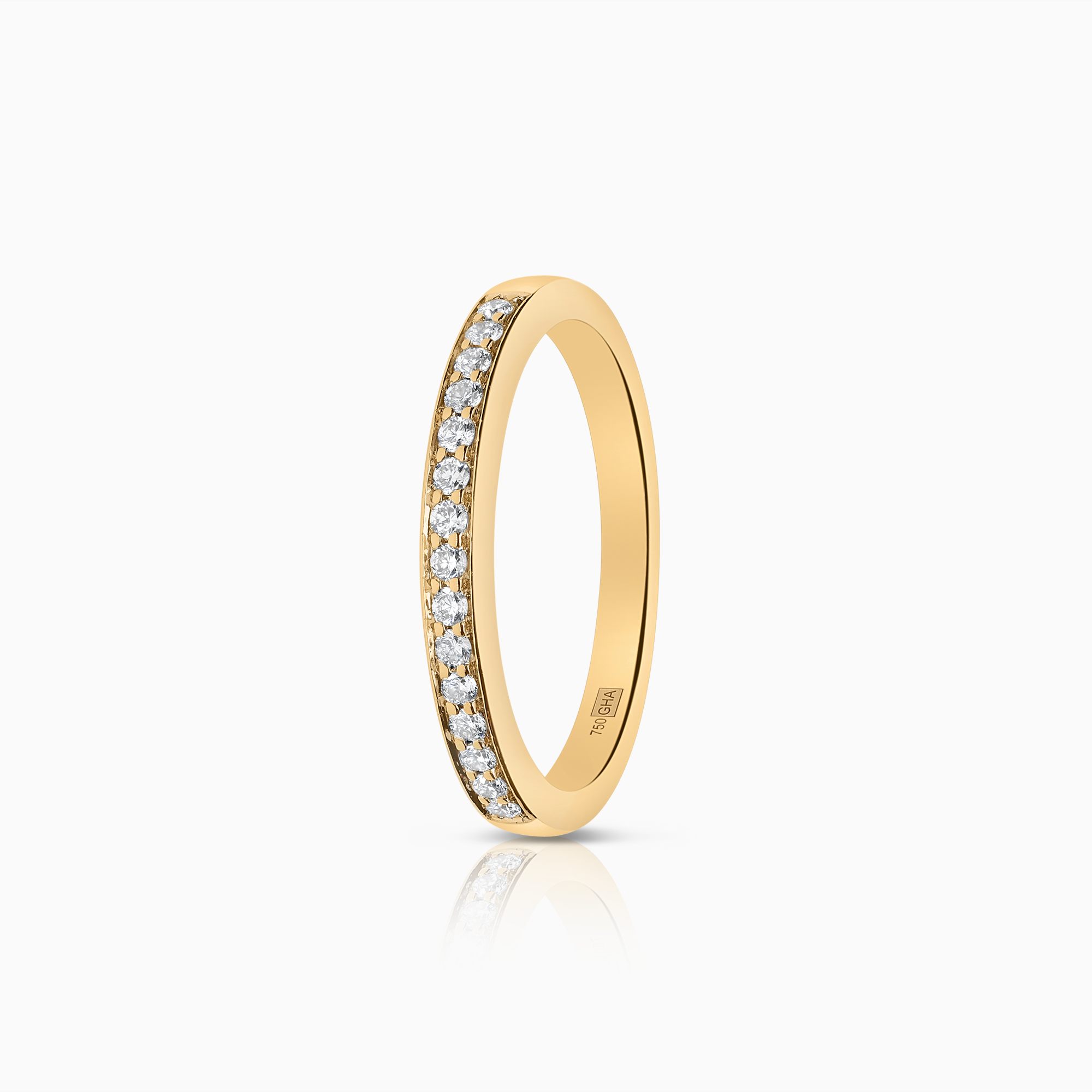Alliansring 0,18ct 18K guld