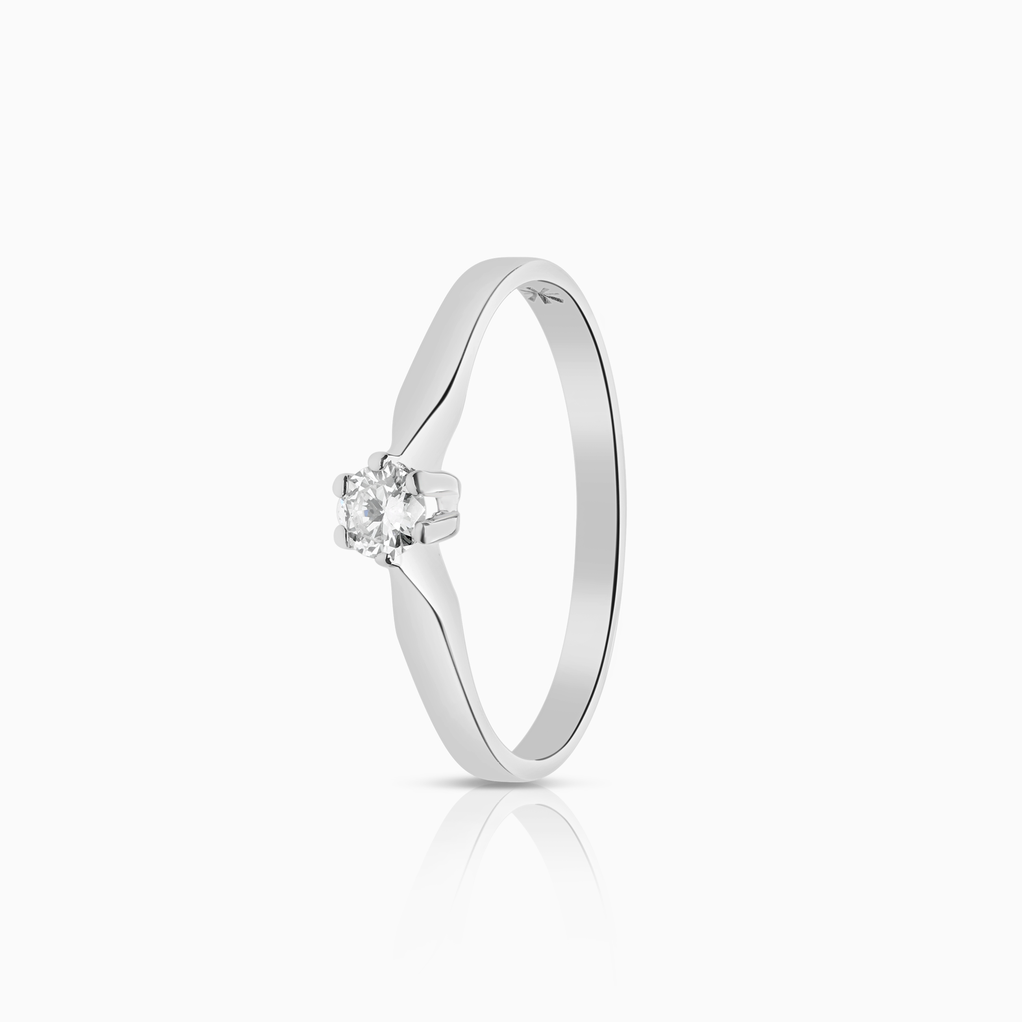 Solitärring 0,14ct 18K vitguld