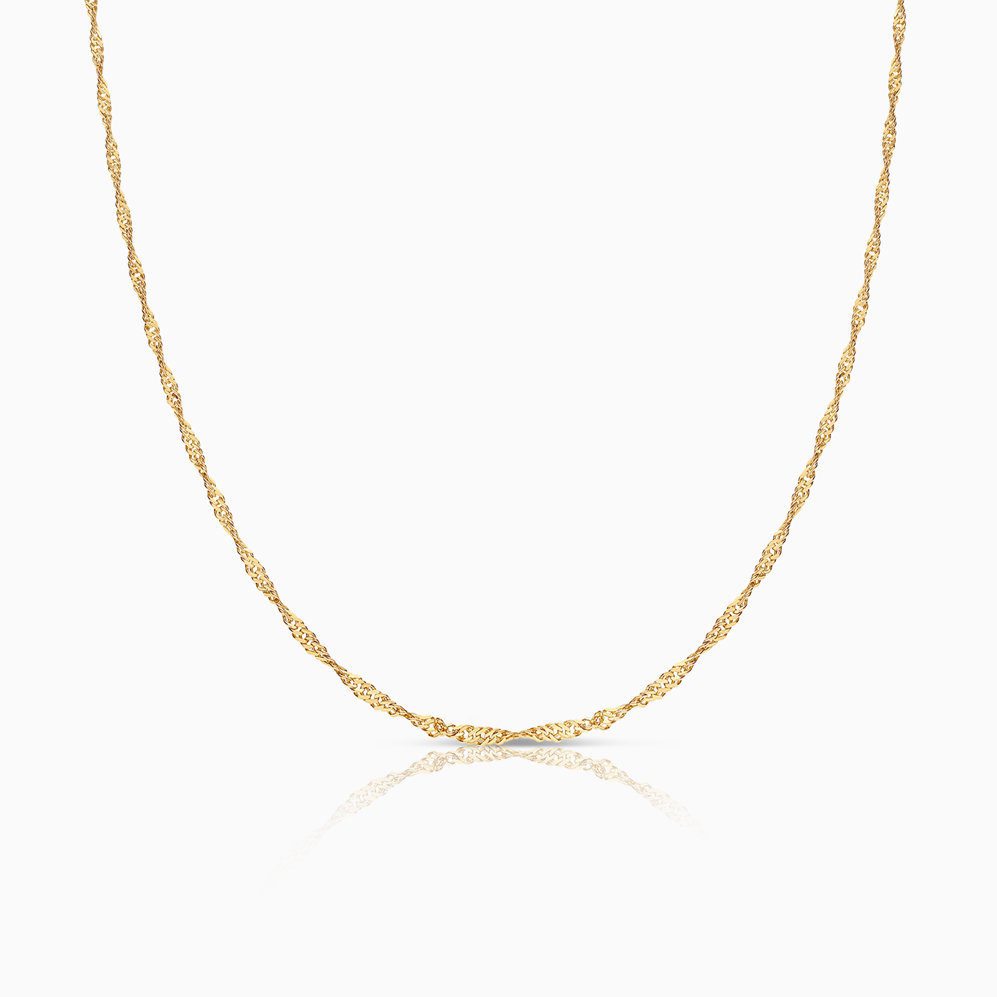Singaporelänk 37,5cm 18K guld