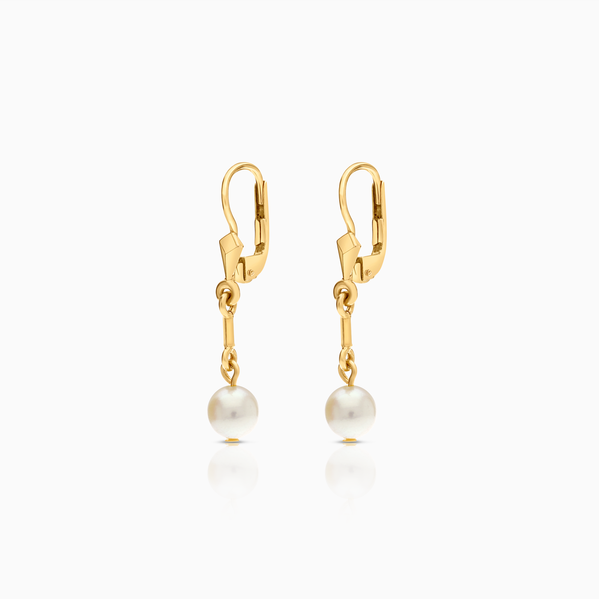 Pearl earrings 1.89g 18K gold