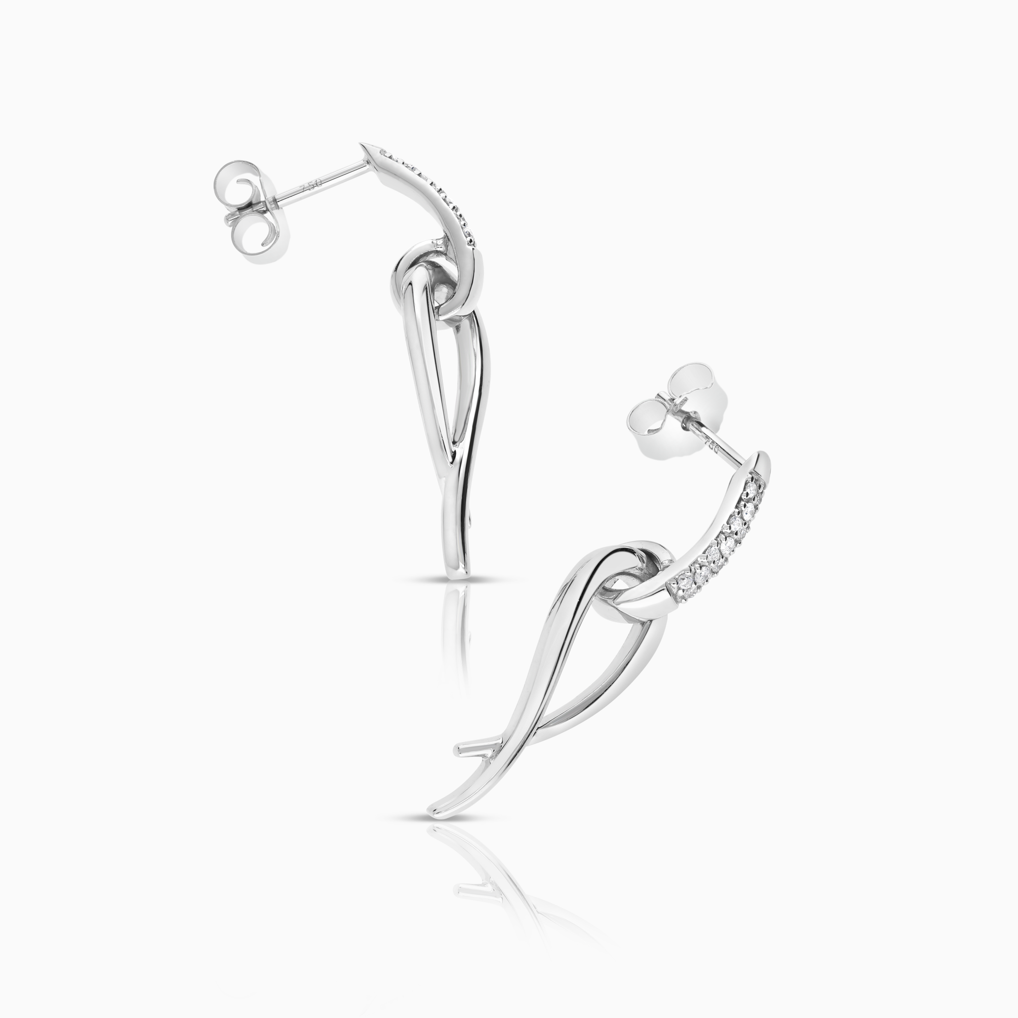 Diamantörhängen 0,11ct 18K vitguld