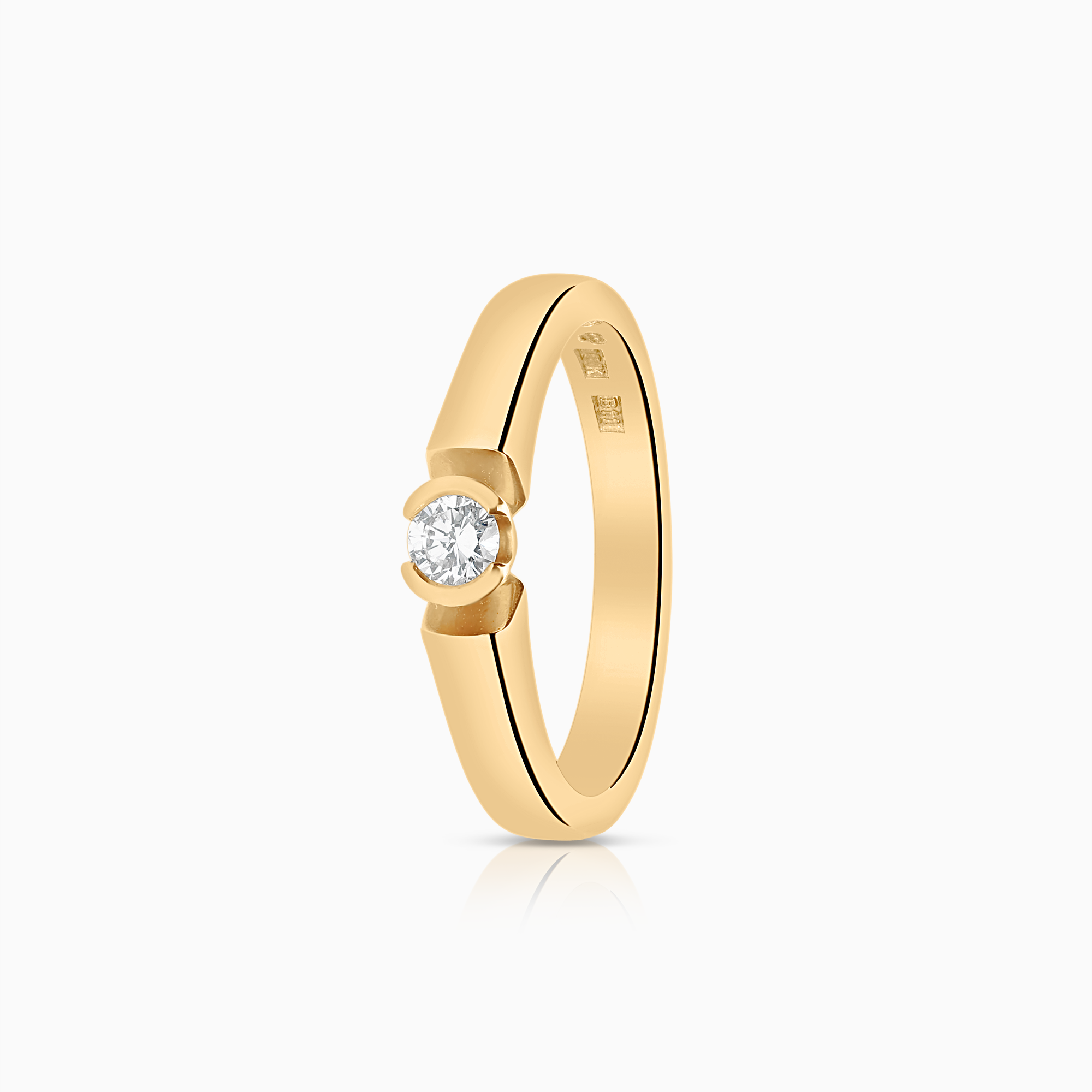 Solitärring 0,12ct 18K guld