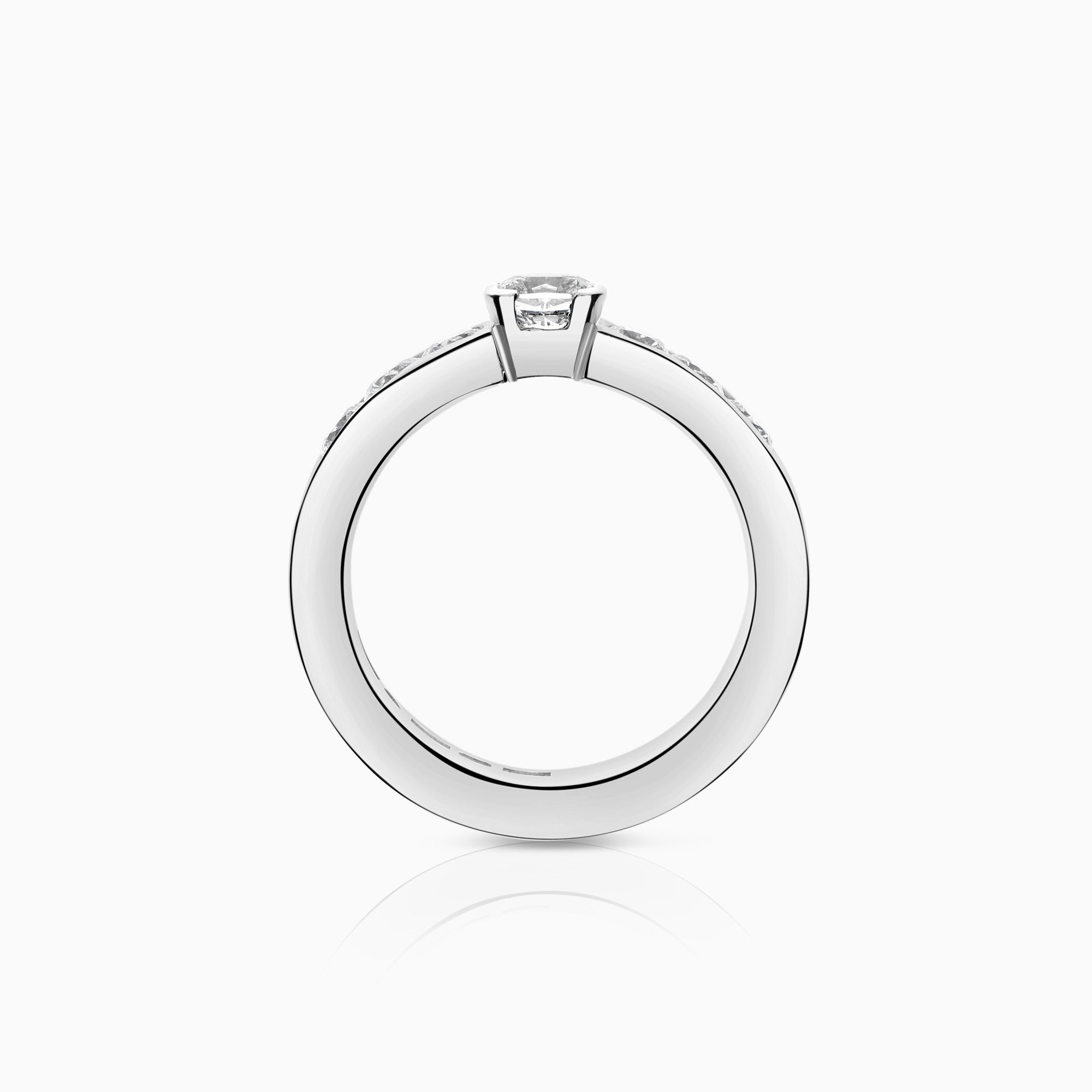 Sidostensring 1,25ct 18K vitguld
