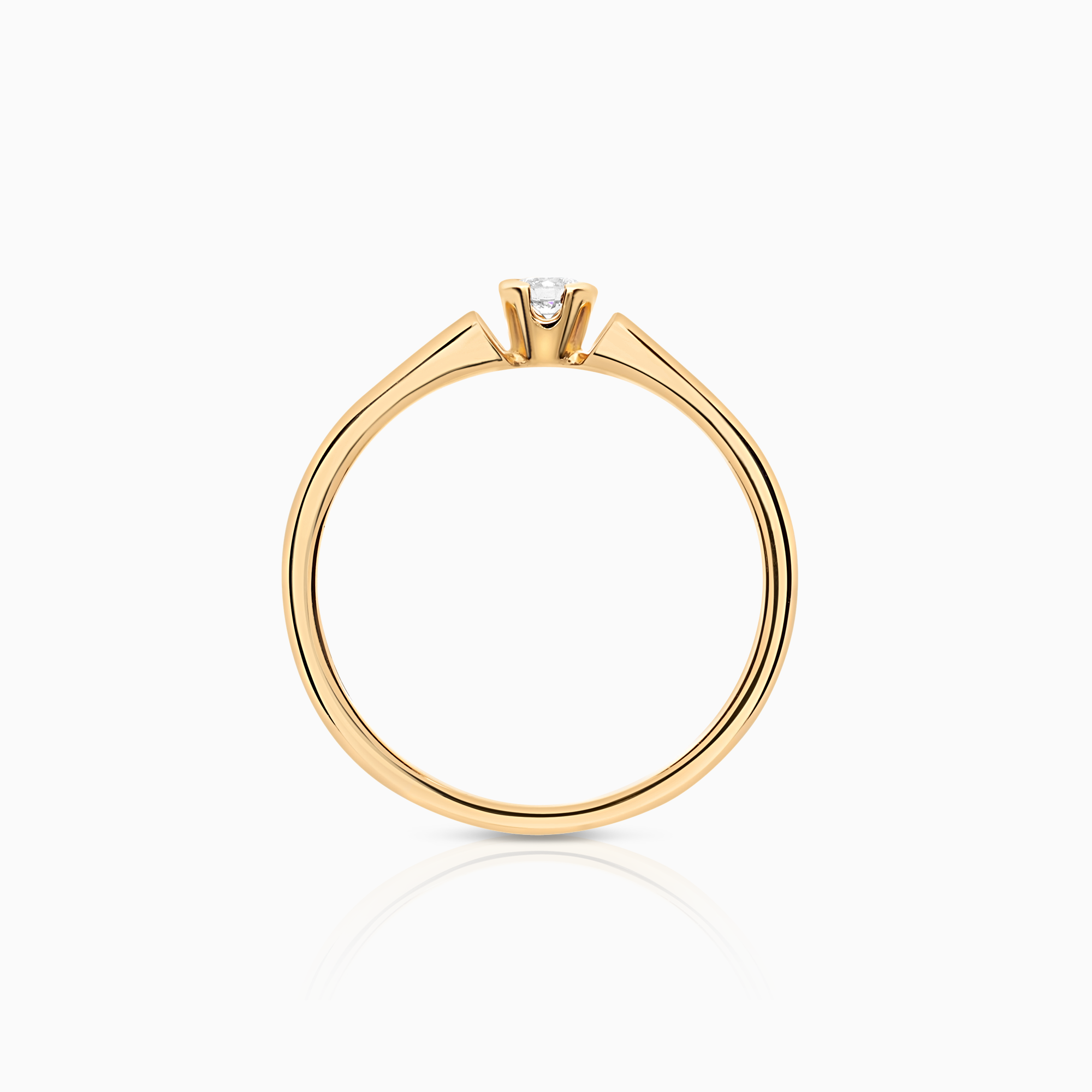 Solitärring 0,09ct 18K guld