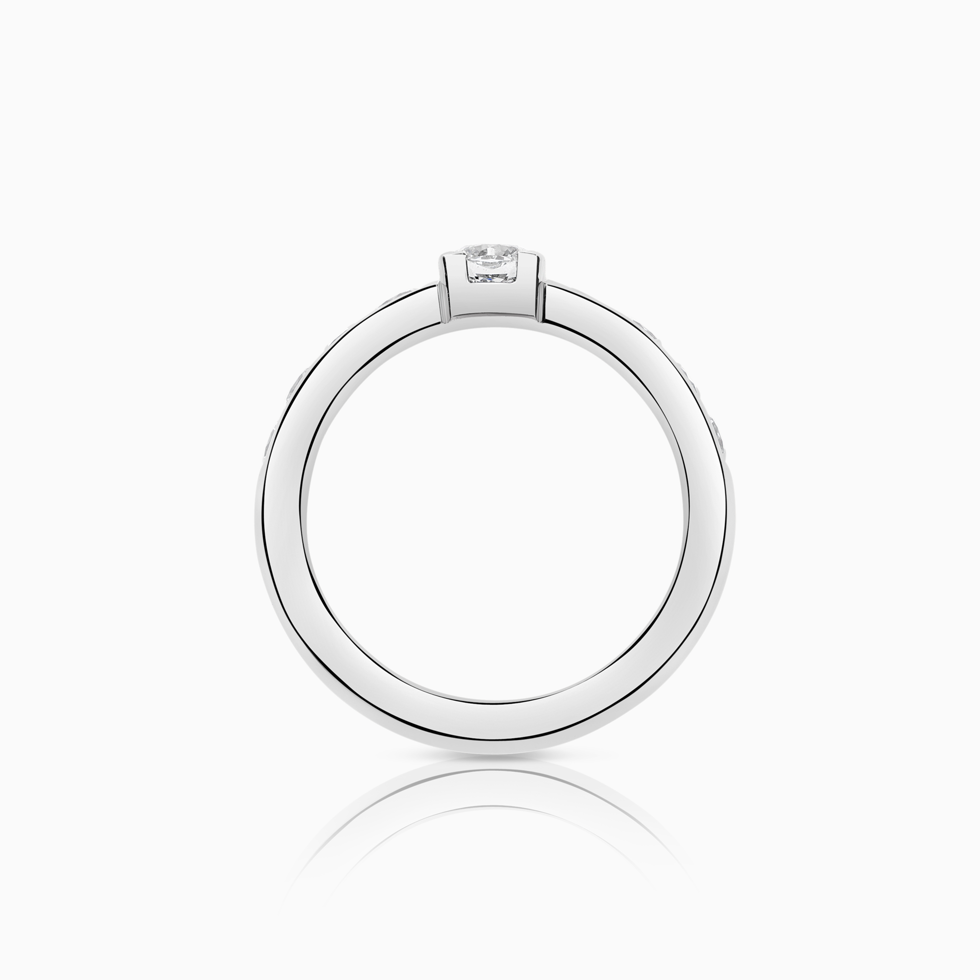 Sidostensring 1,12ct 18K vitguld
