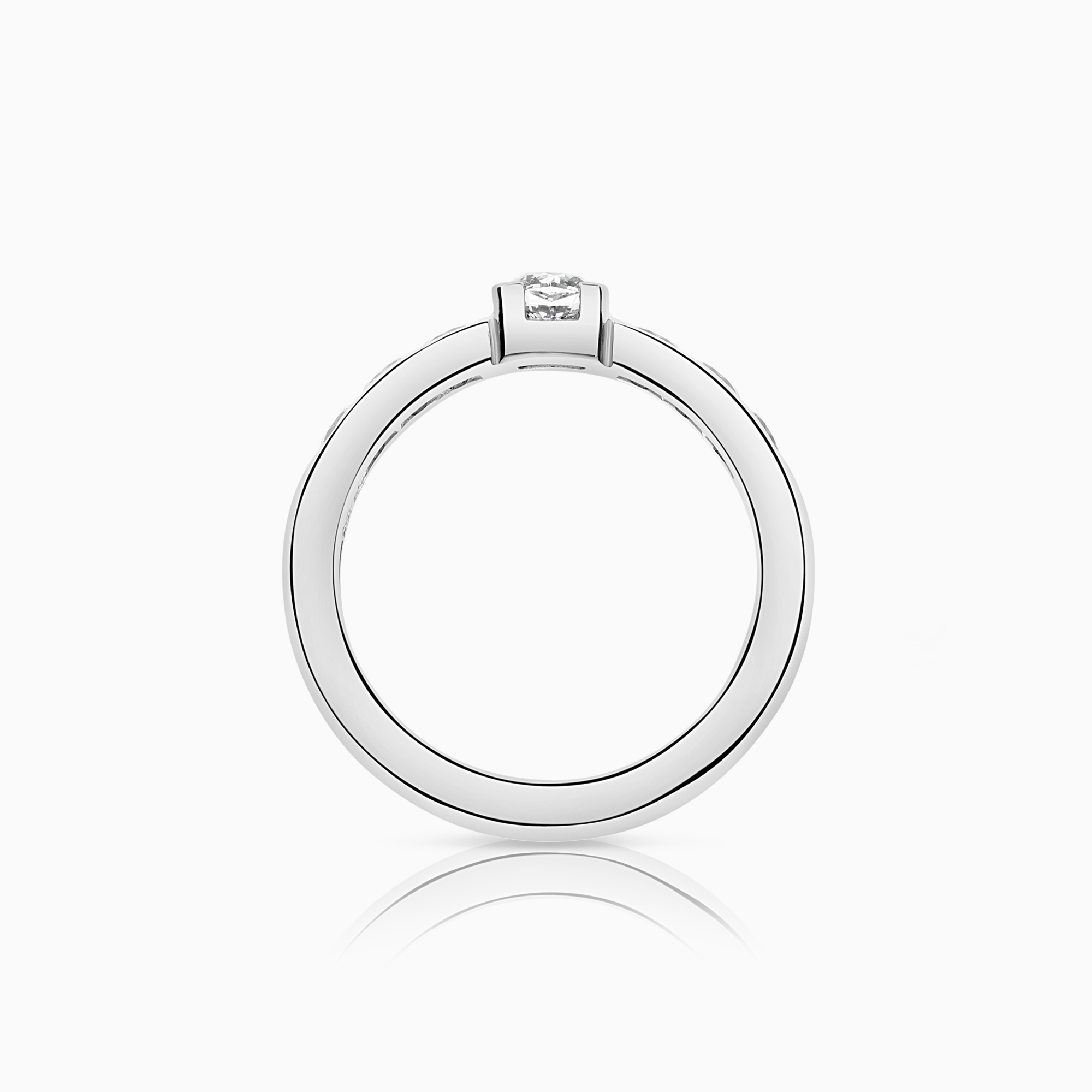 Sidostensring 0,92ct 18K vitguld