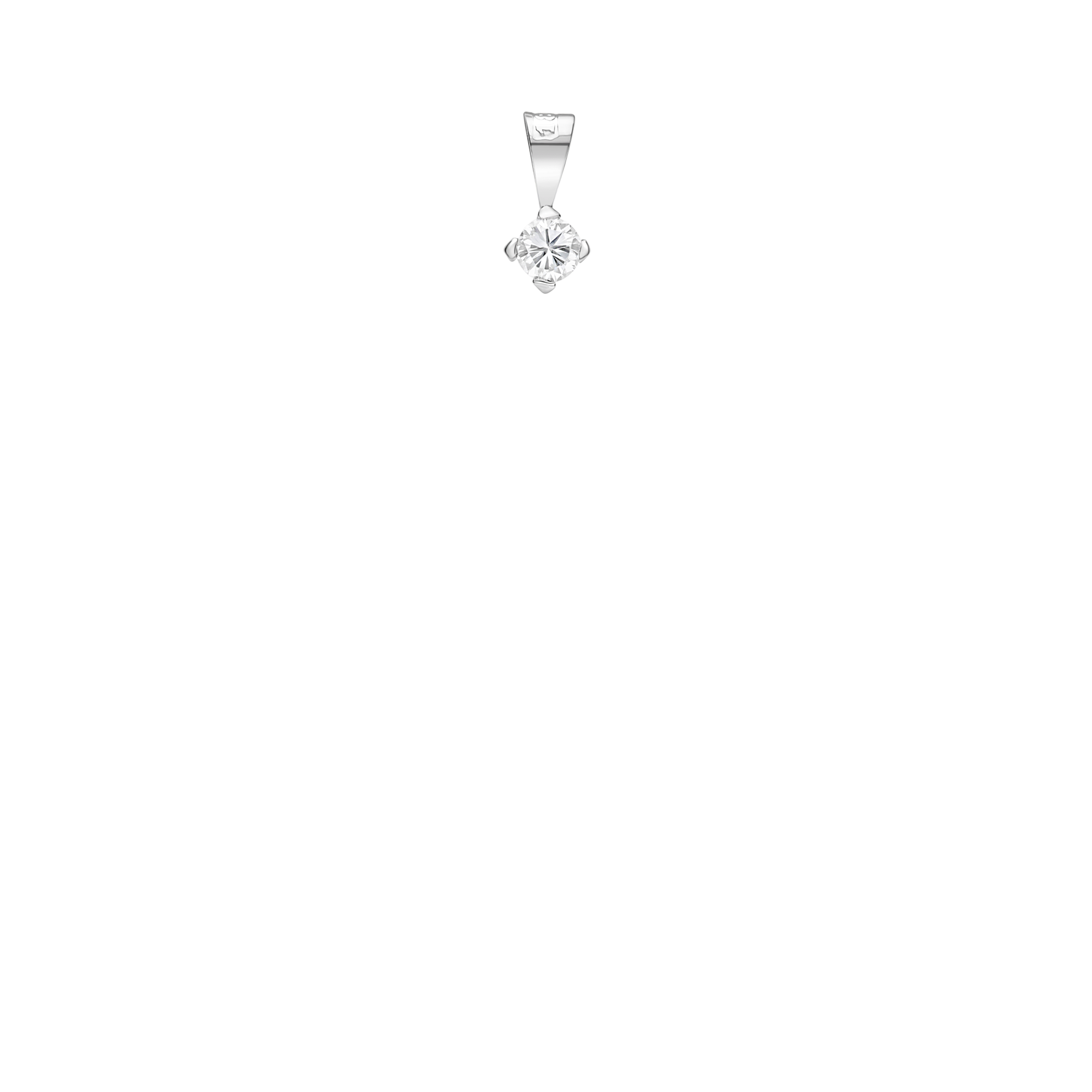 Solitaire pendant 0.11ct 18K white gold