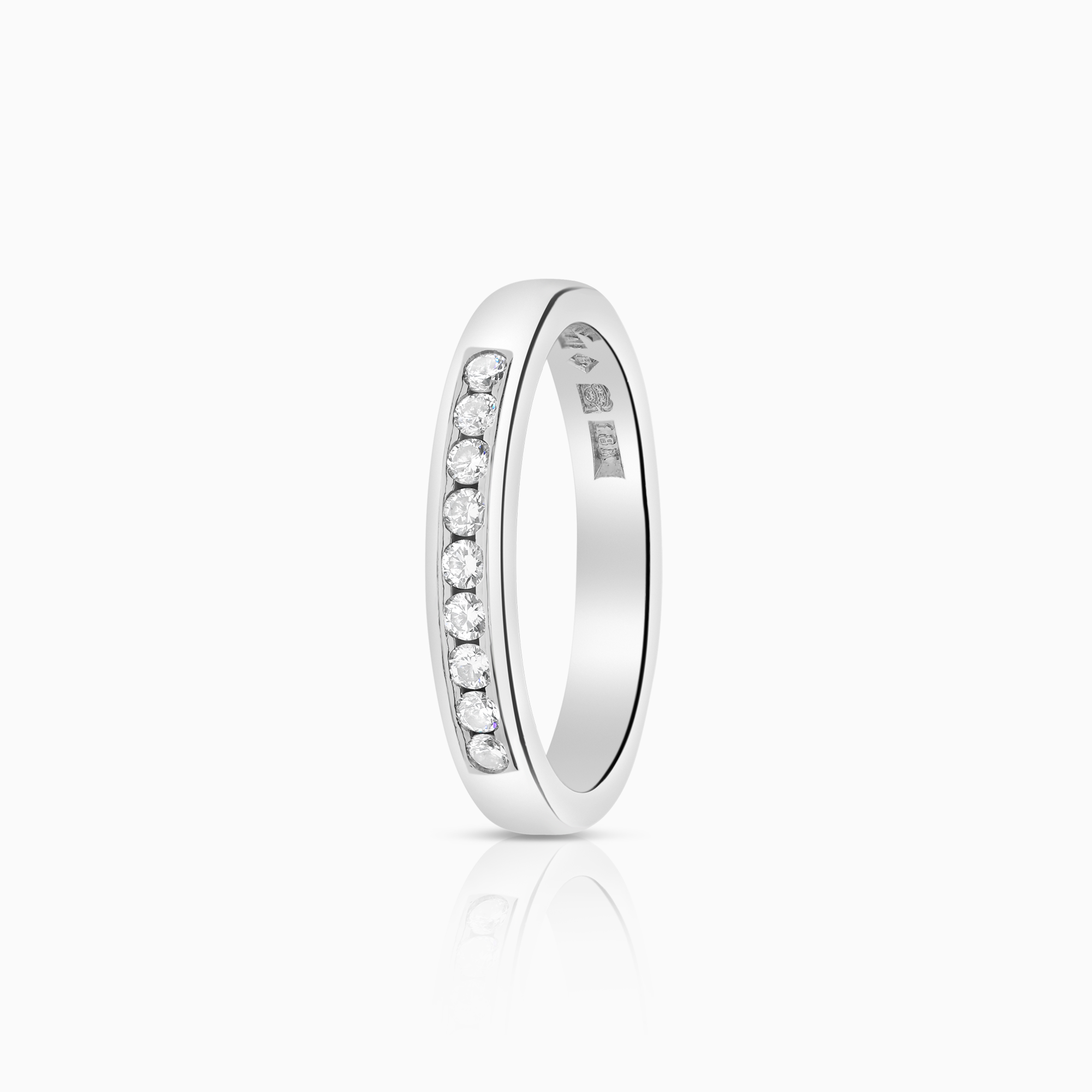 Alliansring 0,18ct 18K vitguld