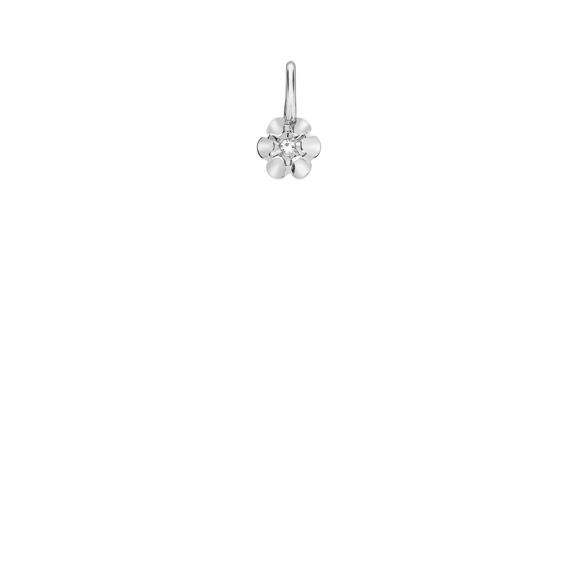 Solitaire pendant 0.01ct 18K white gold