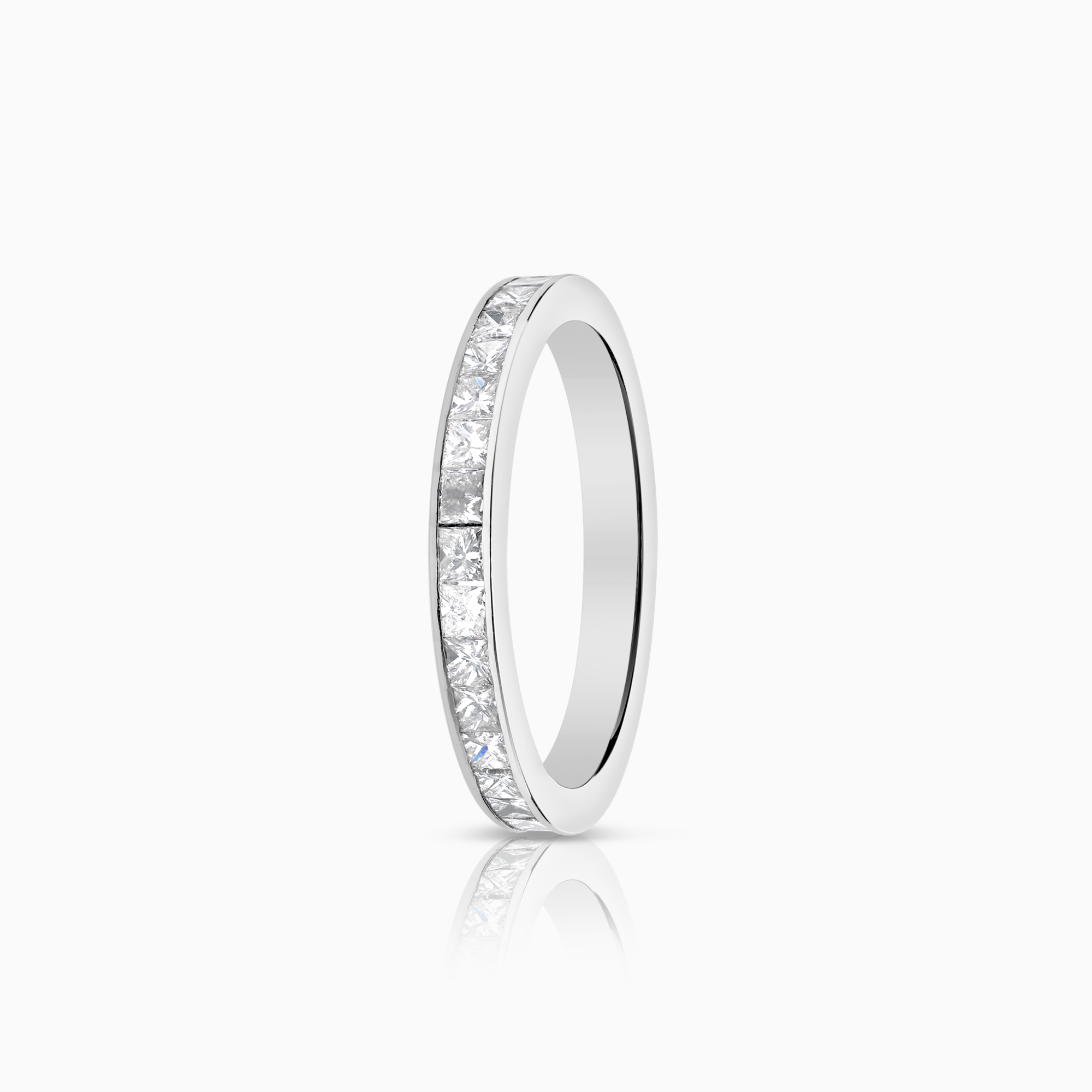 Full eternity princess 0.99ct 18K white gold