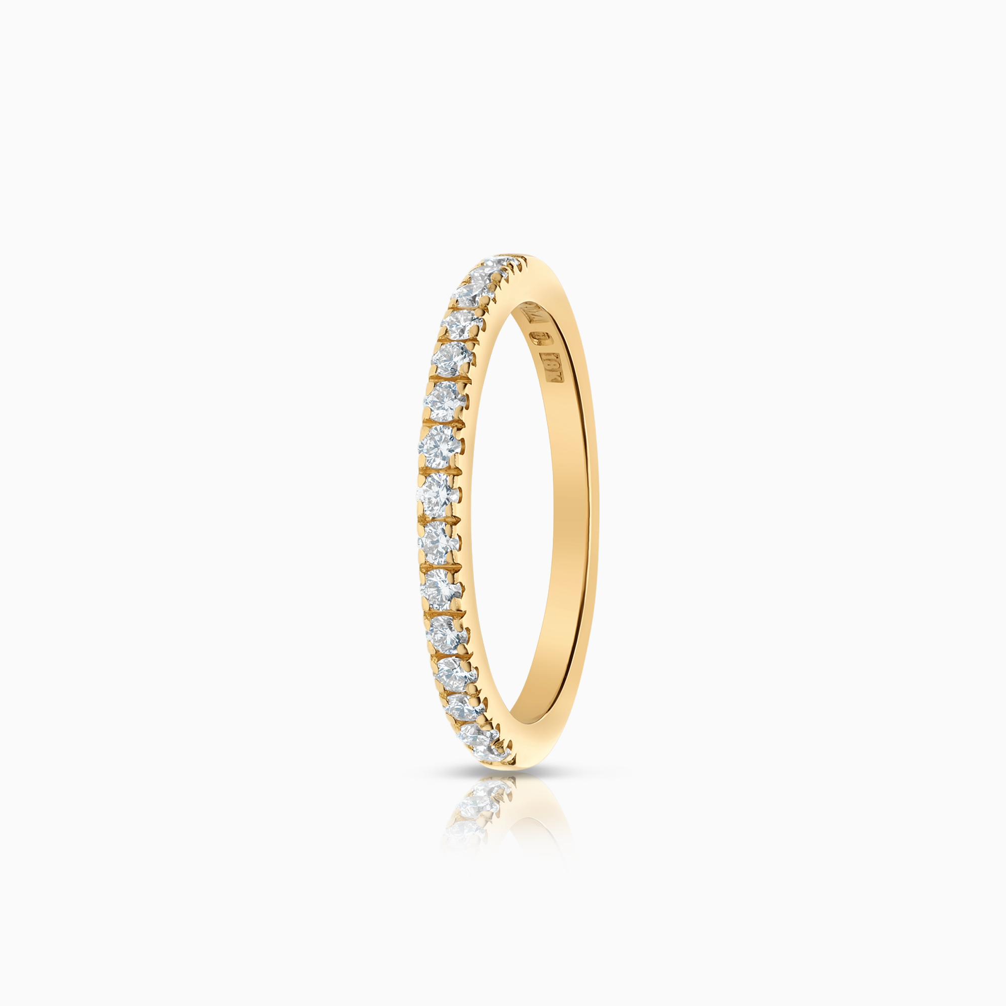 Halvallians med labbodlade diamanter 0,30ct 18K gulguld