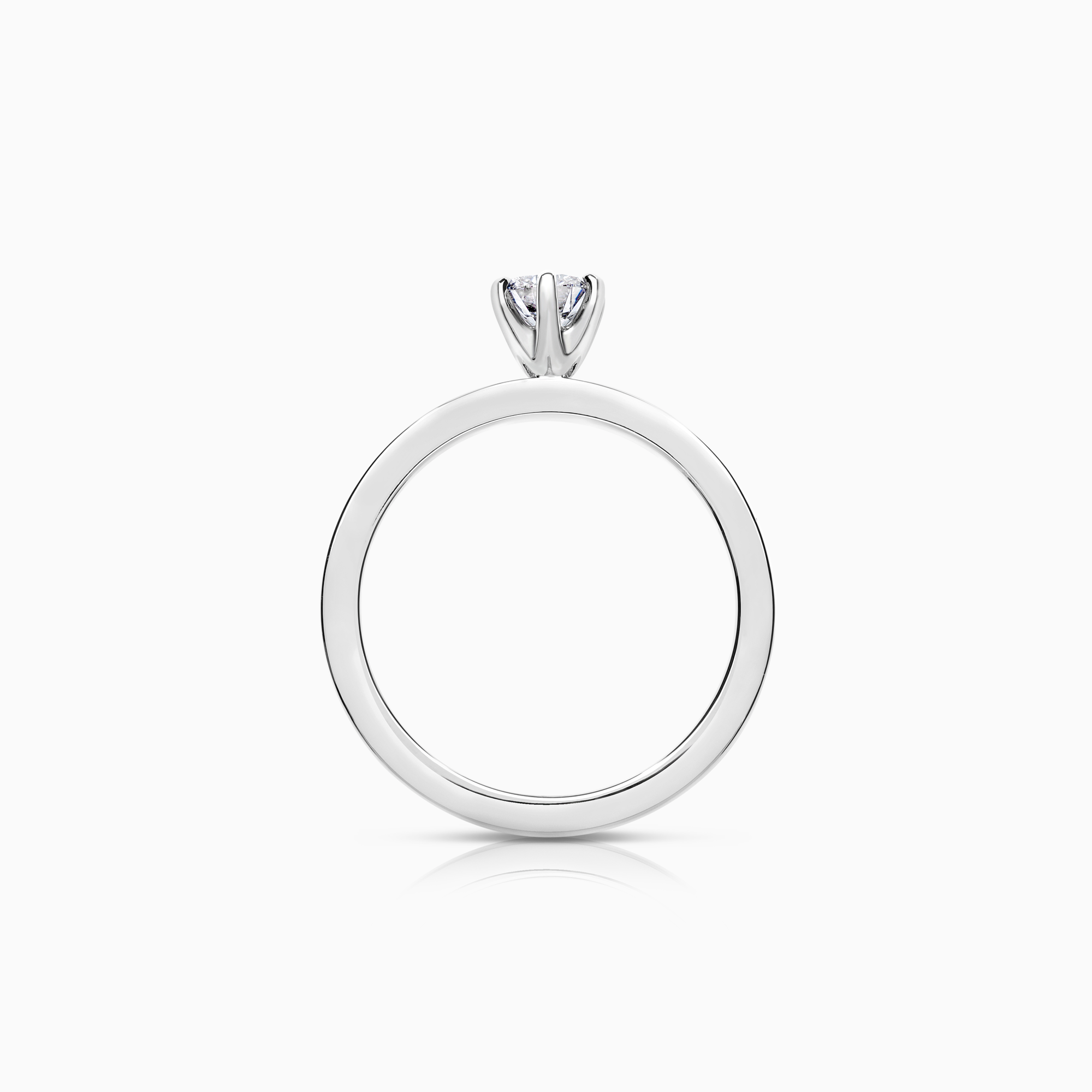 Solitaire ring with lab-grown diamond 0.40ct 18K white gold