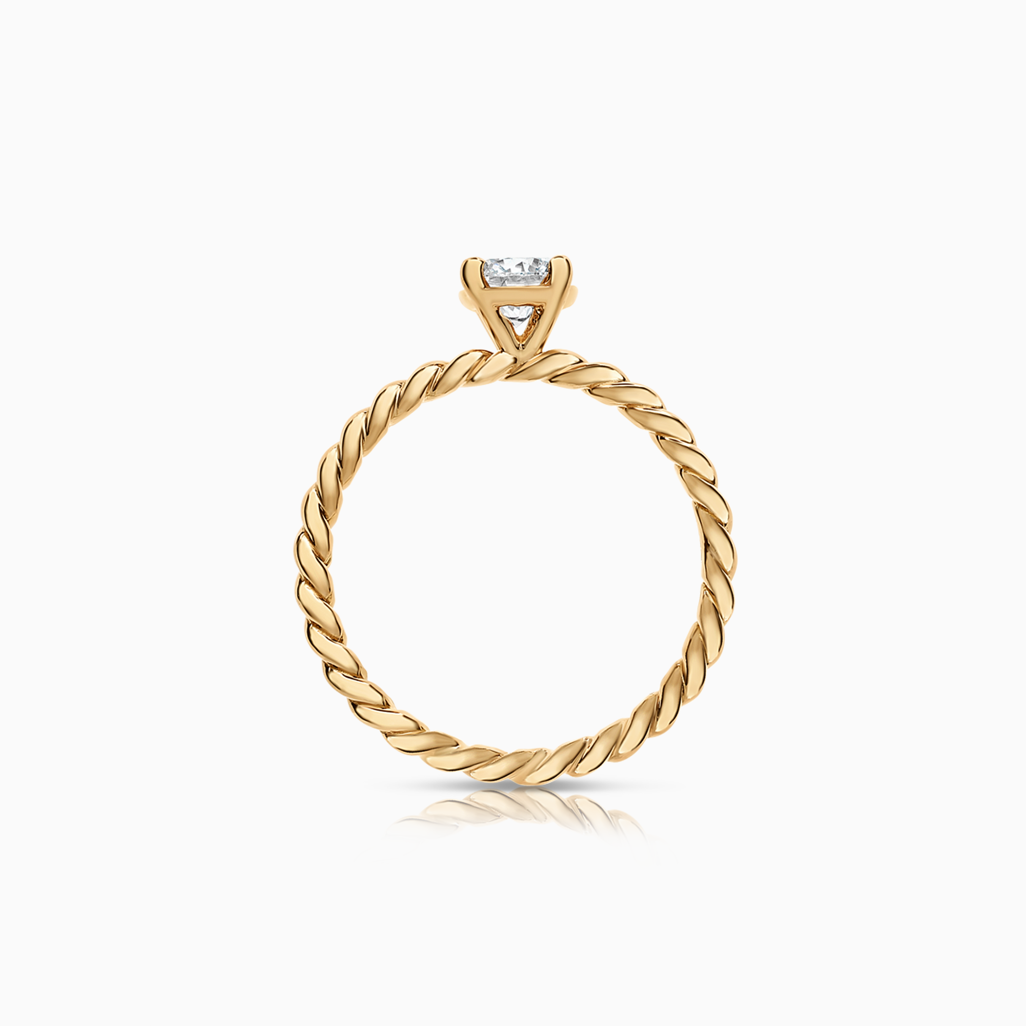 Solitaire ring with lab-grown diamond 0.40ct 18K gold