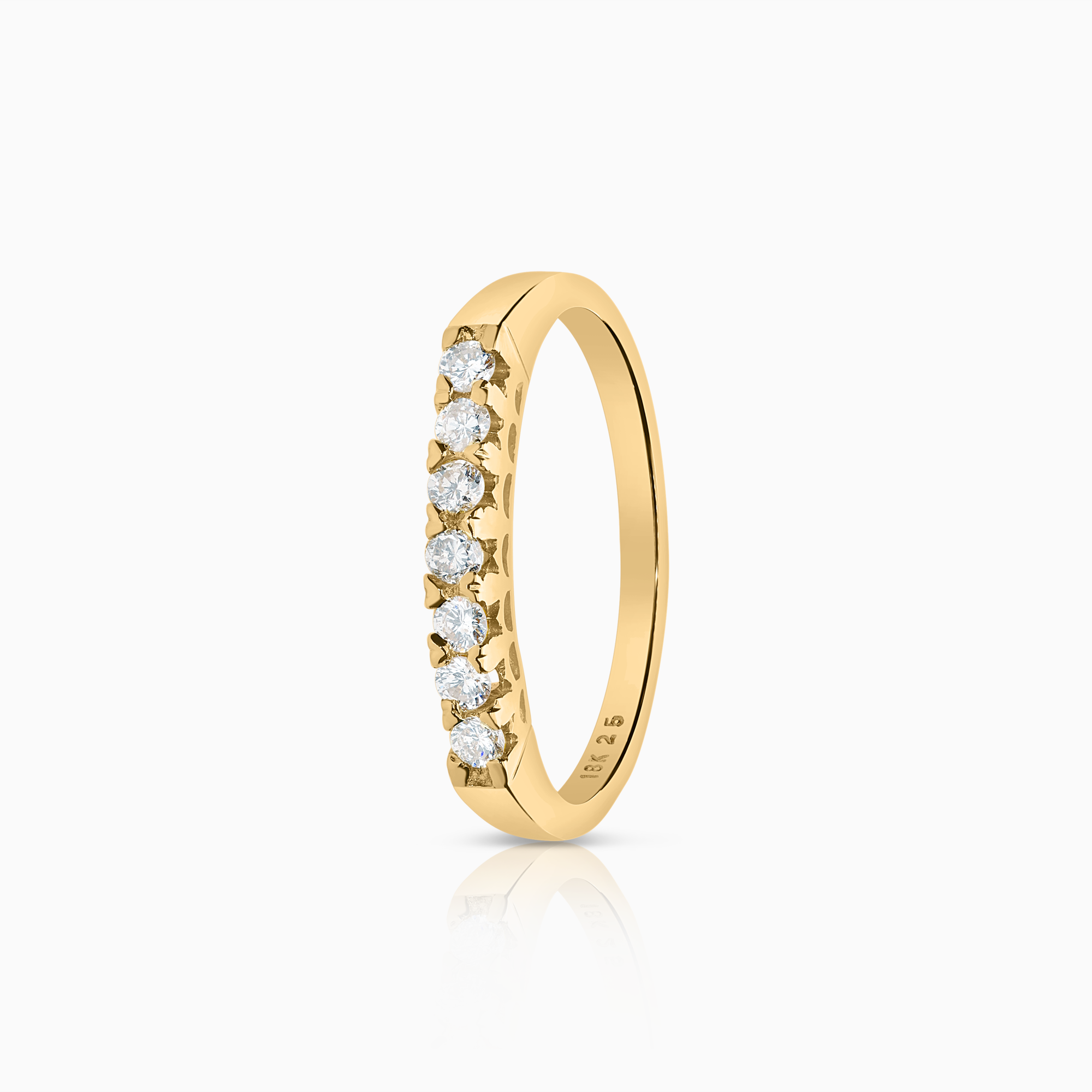Alliansring 0,25ct 18K guld