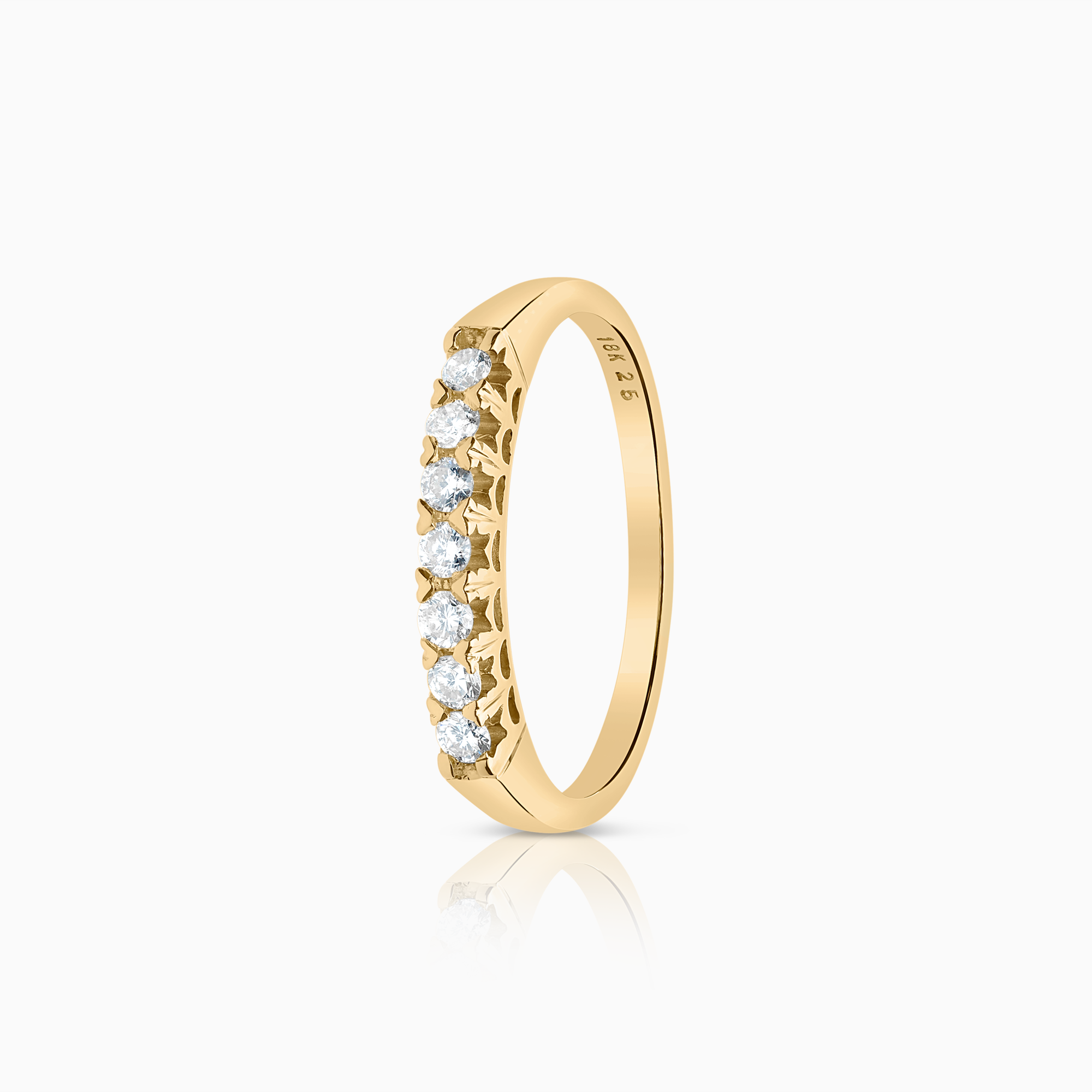 Alliansring 0,25ct 18K guld