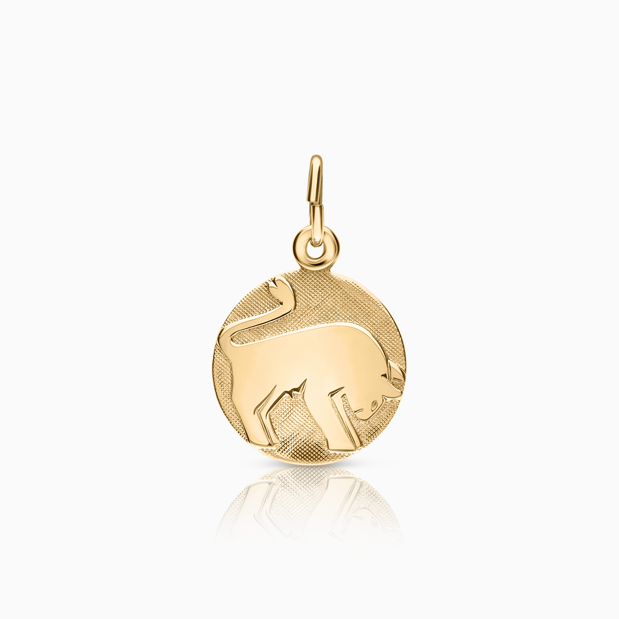 Ox pendant 1.01g 18K gold
