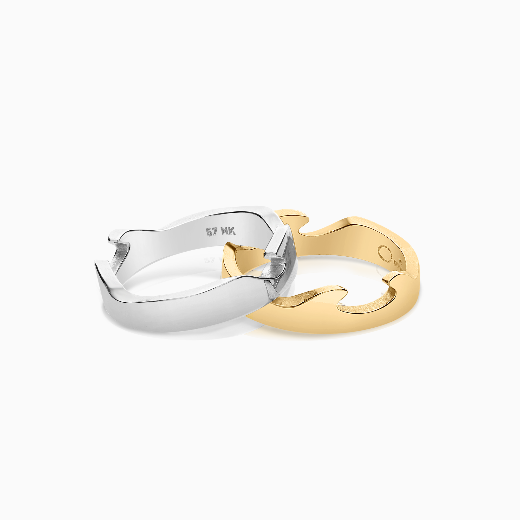 Georg Jensen Fusion 2-delt ring 13,14g 18K gull/hvitt gull