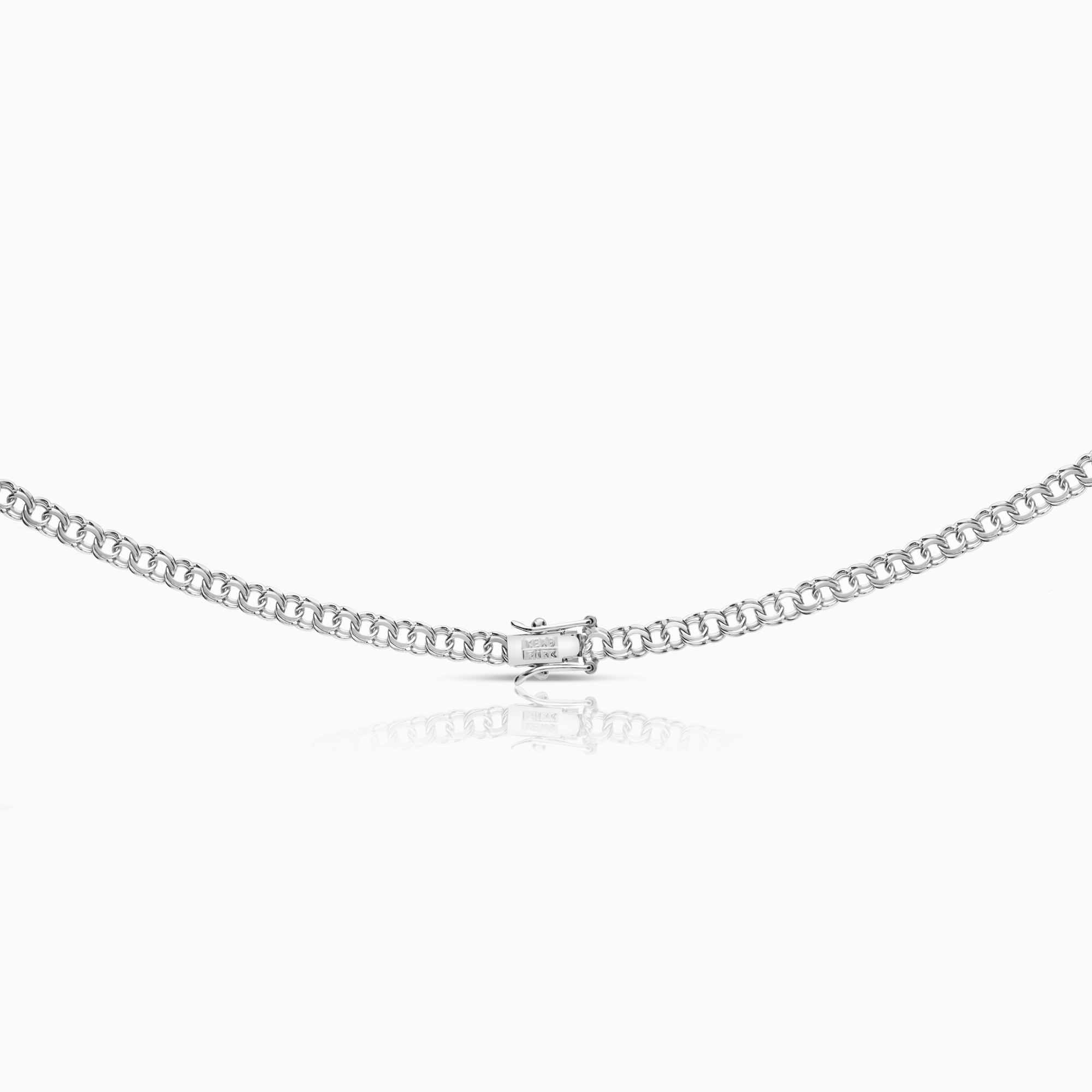 Bismarck necklace 14.99g 18K white gold
