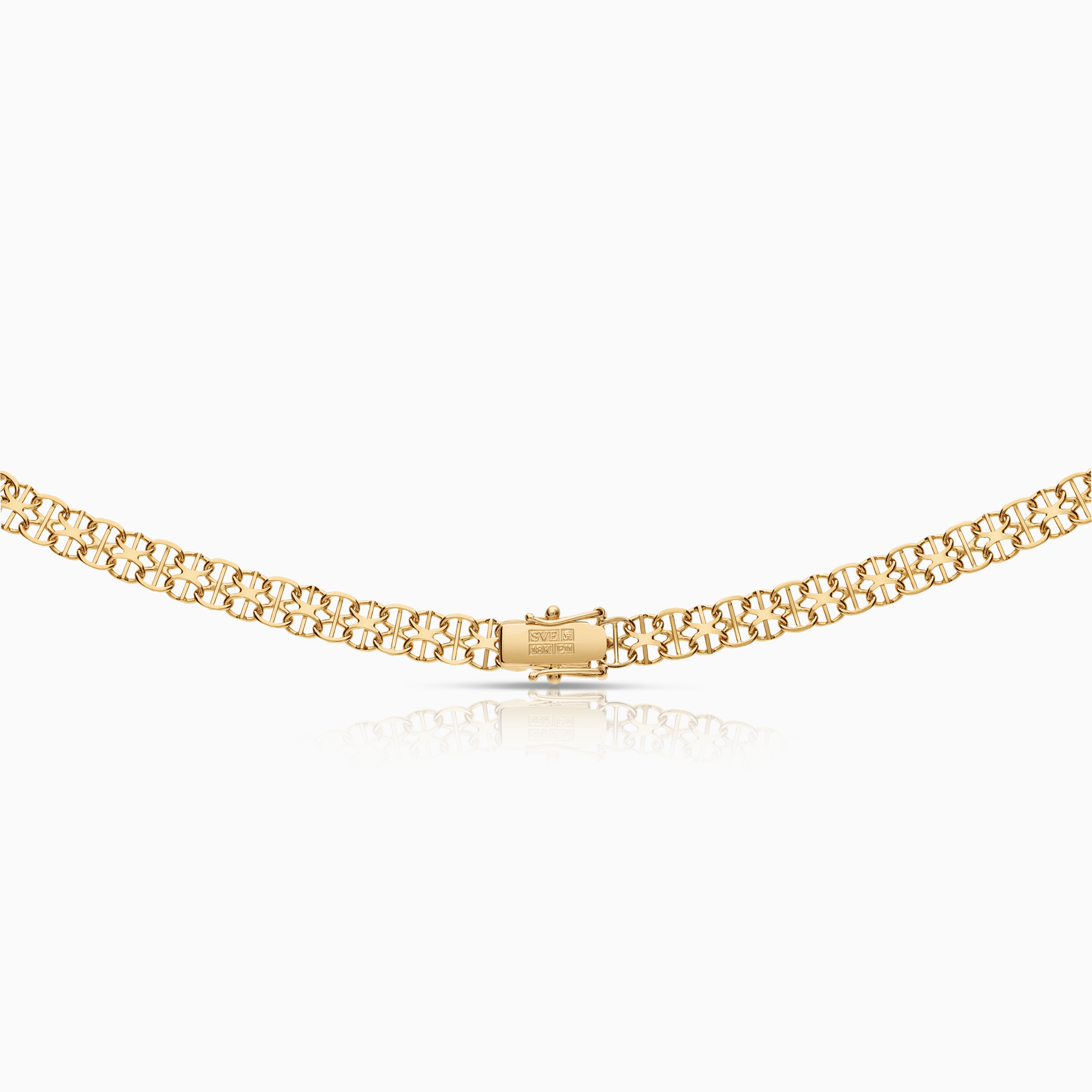 X-link necklace with bar 20.38g 18K gold