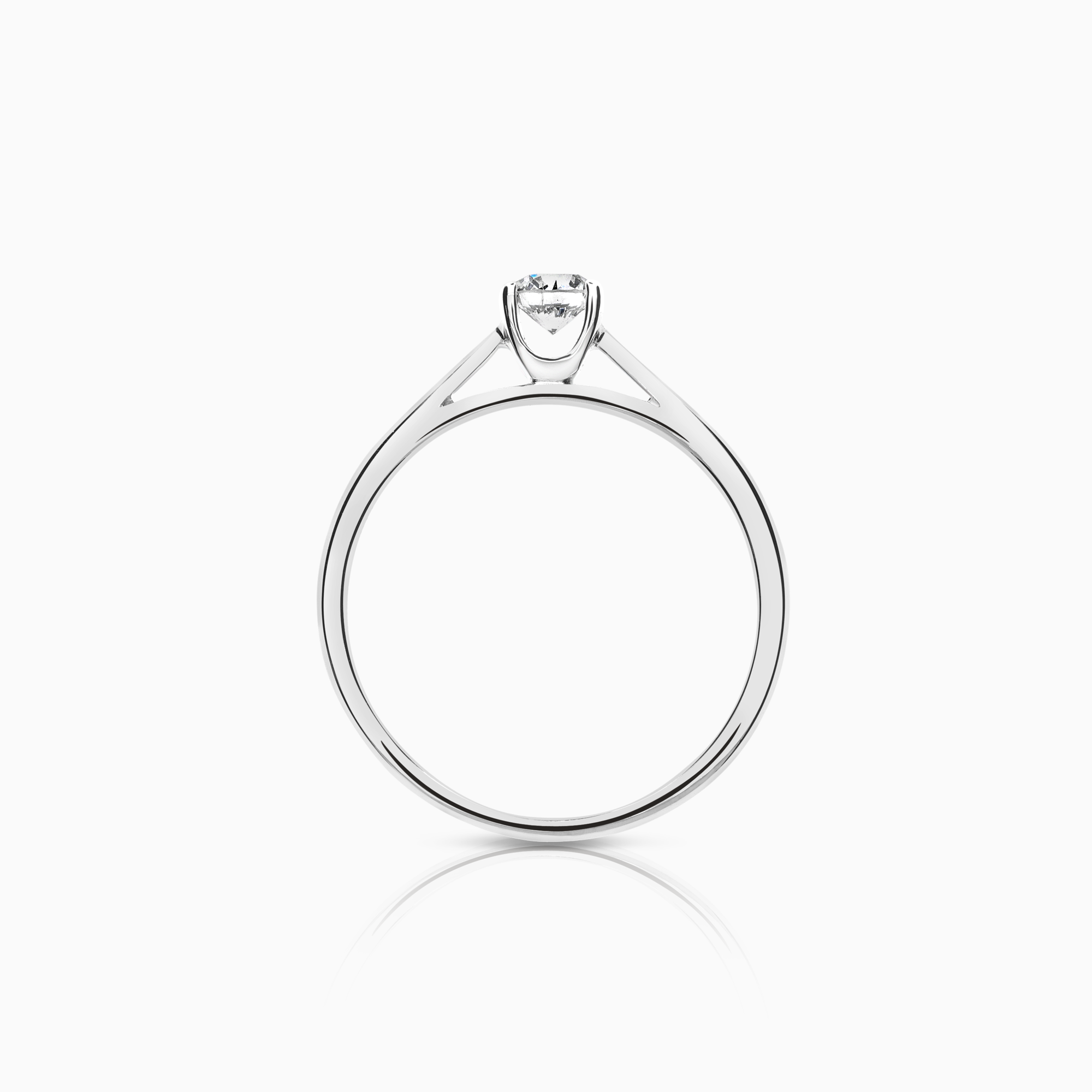 Solitaire-ring 0,26ct 18K hvitt gull