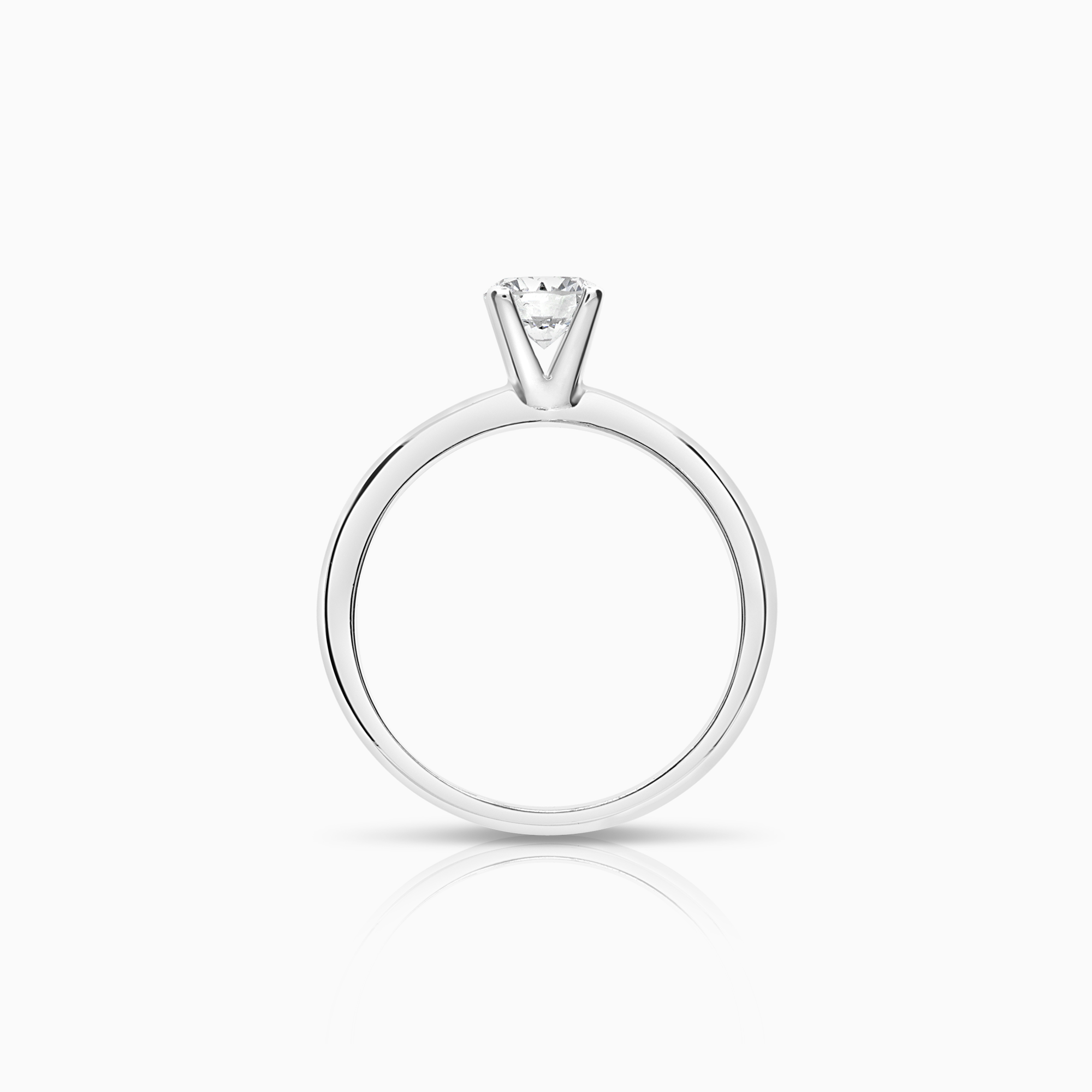 Solitærring 0,59ct 18K hvitt gull