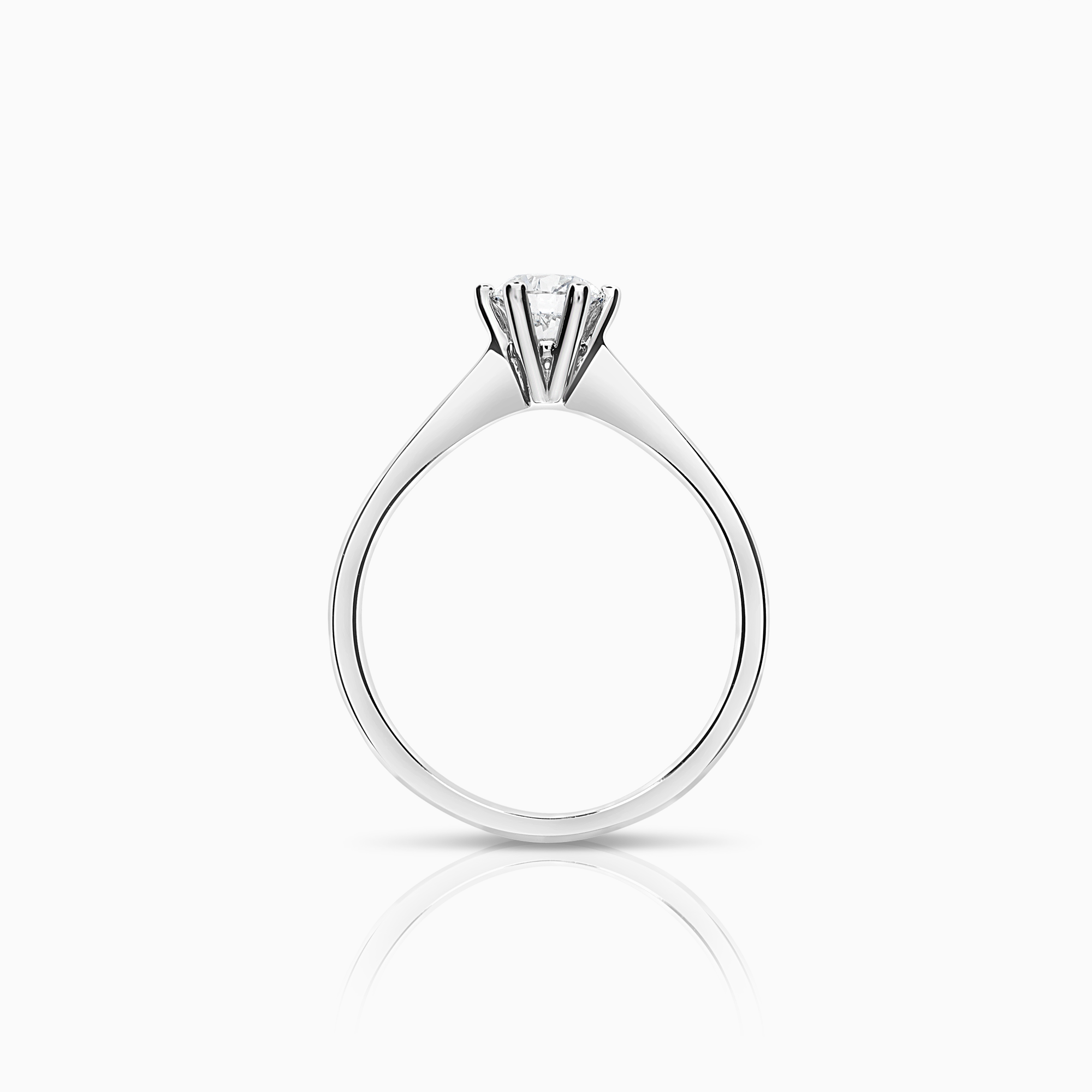 Solitaire ring 0.60ct 18K white gold