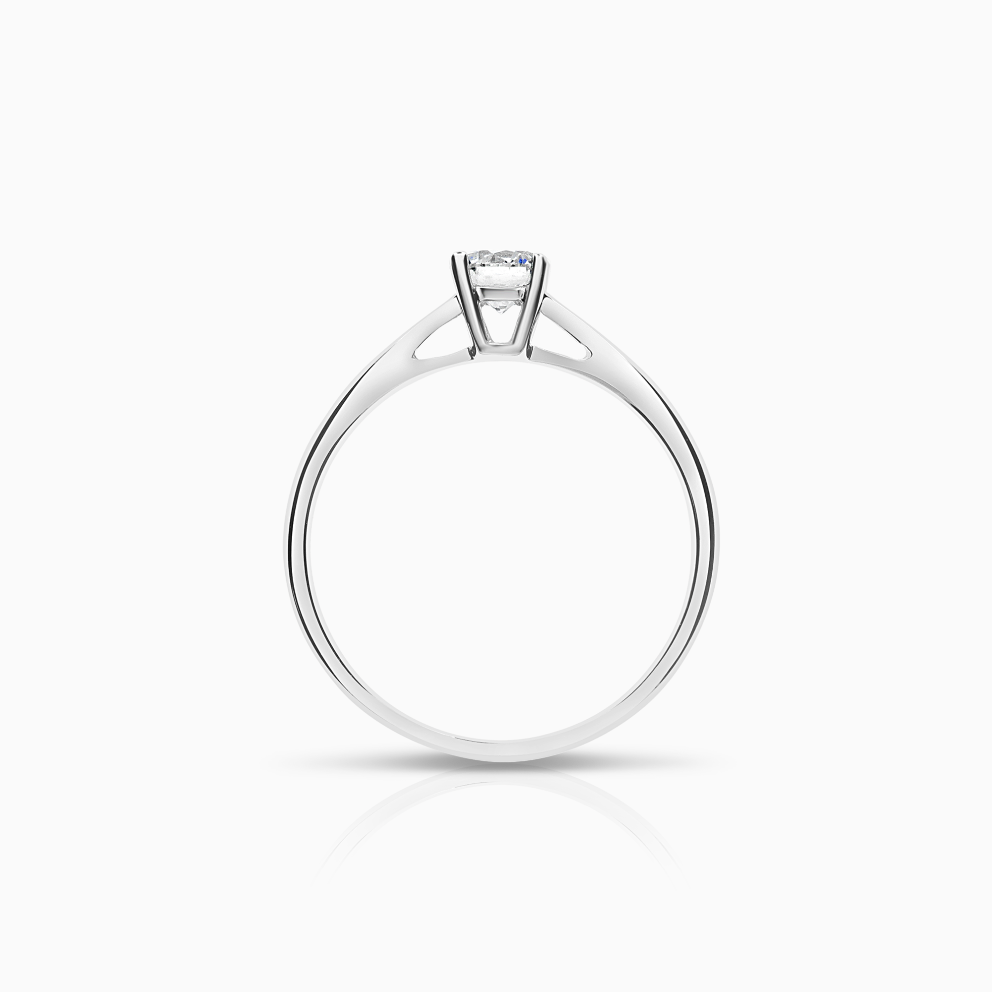 Solitærring 0,31ct 18K hvitt gull