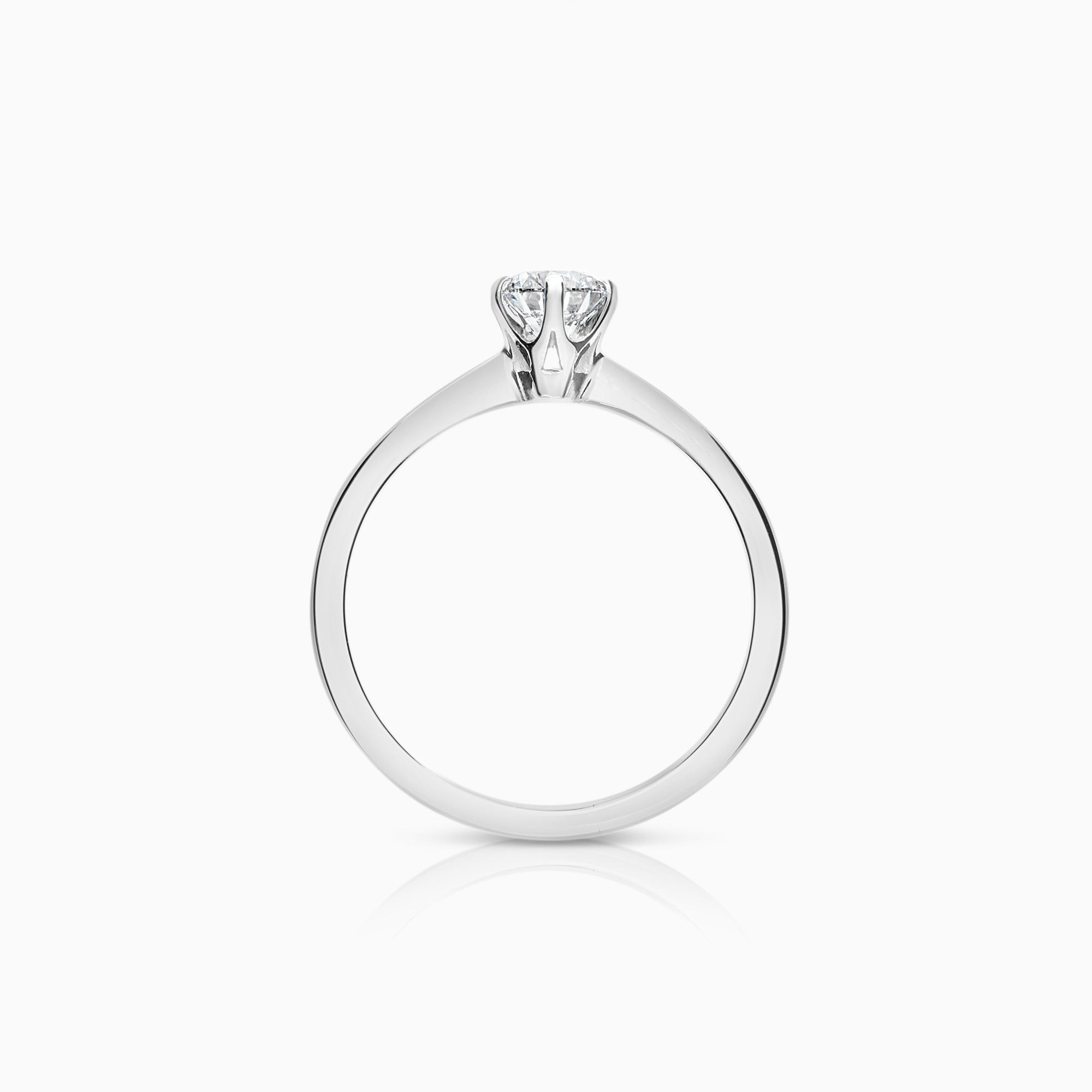 Solitaire ring 0.50ct 18K white gold
