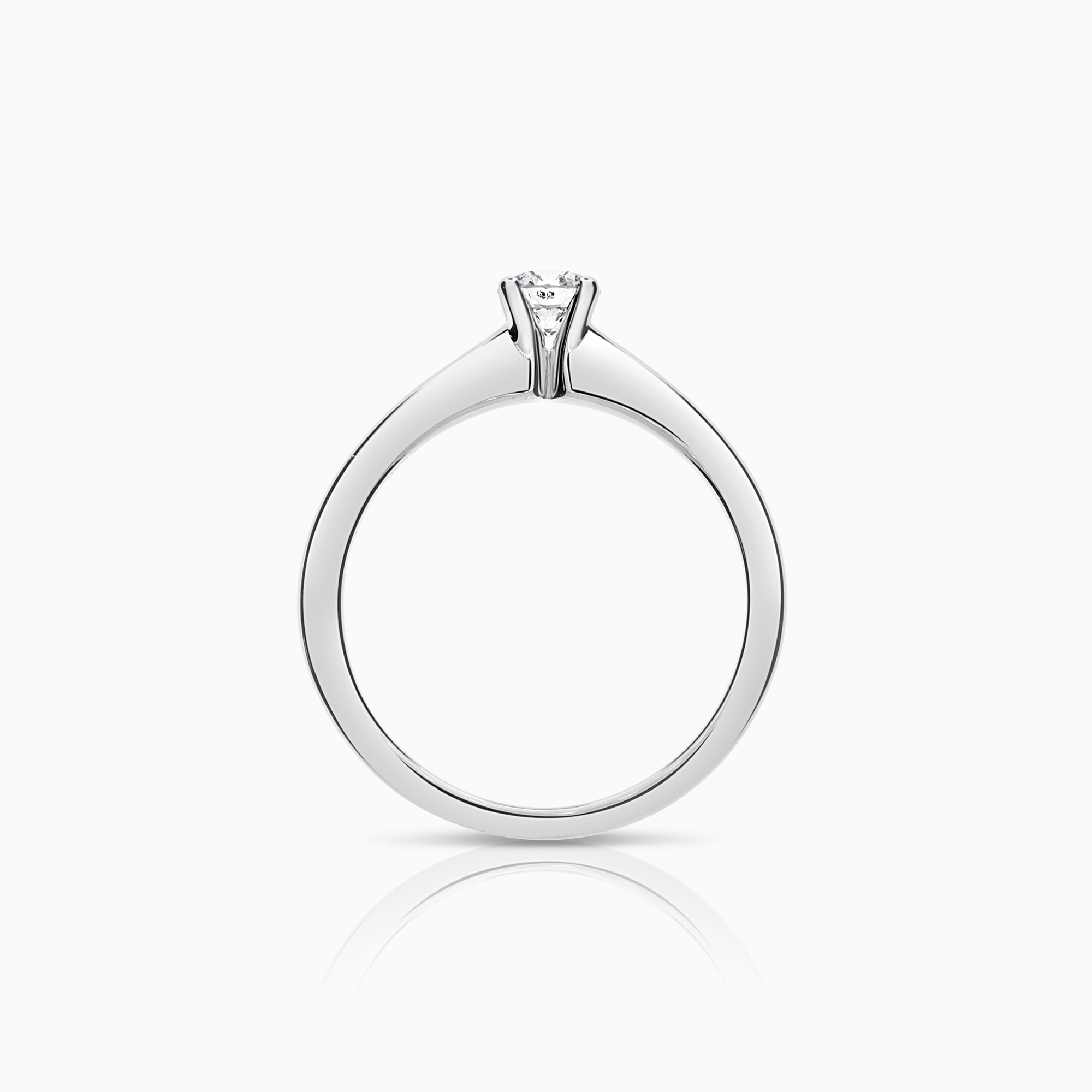 Solitaire ring 0.25ct 18K white gold