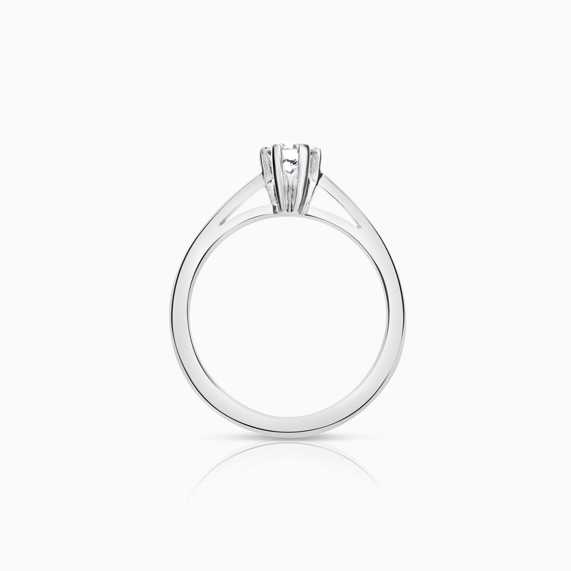 Solitaire ring 0,22ct 18K hvitt gull