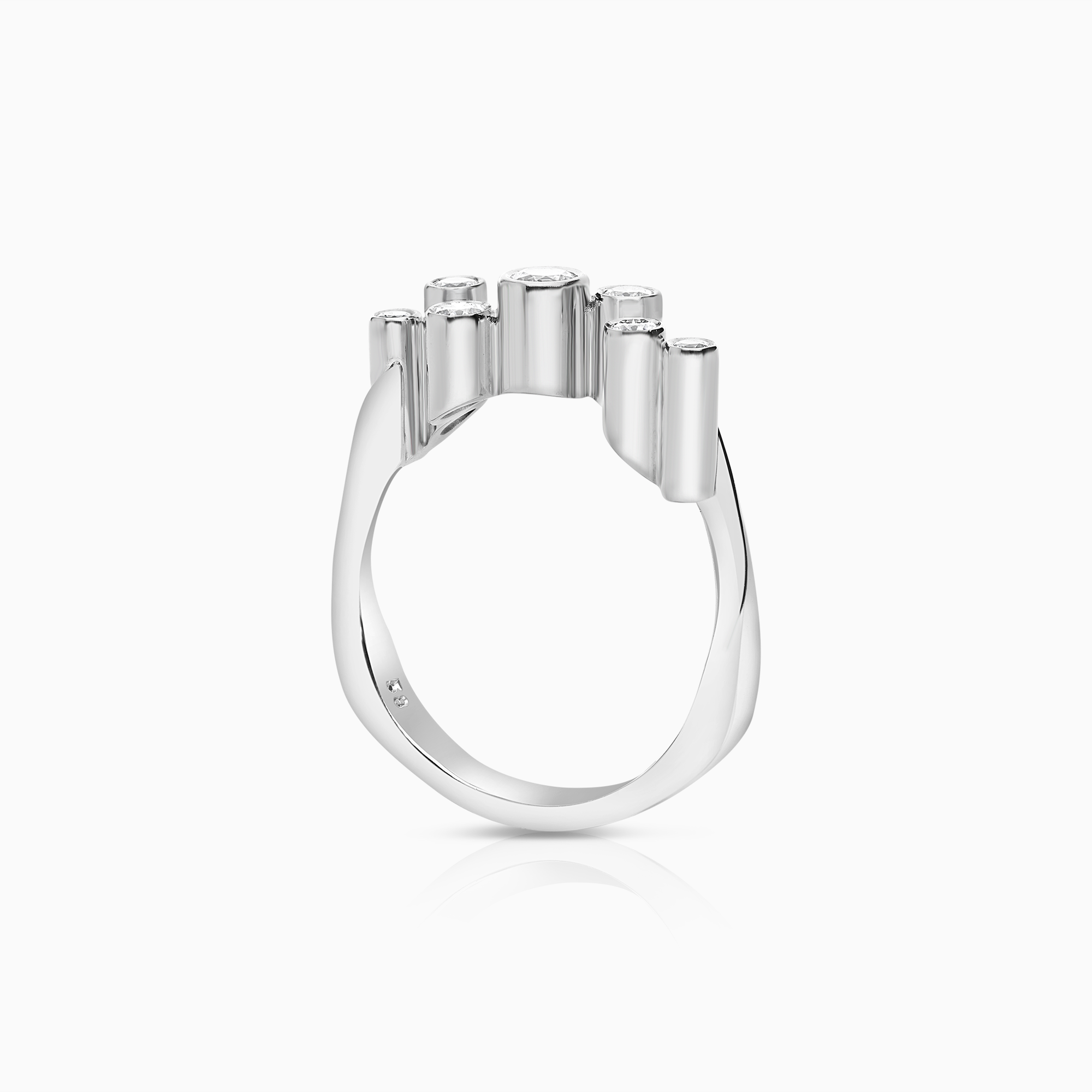 Georg Jensen Cascade diamond ring 0.45ct 18K white gold