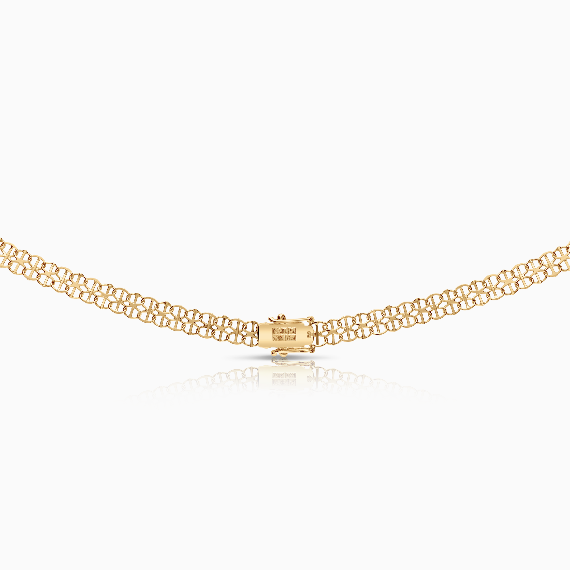 X-Link Necklace with Bar 12.52g 18K Gold
