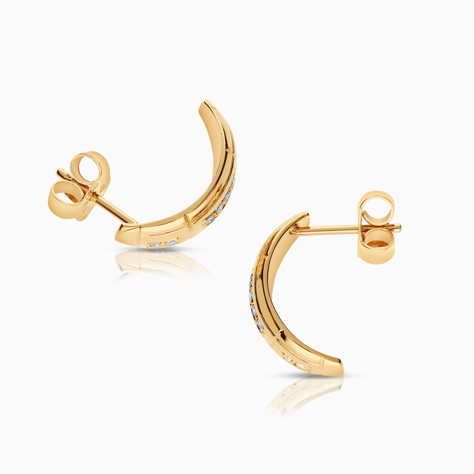 Gold earrings 0.24ct 3.12g 18K gold