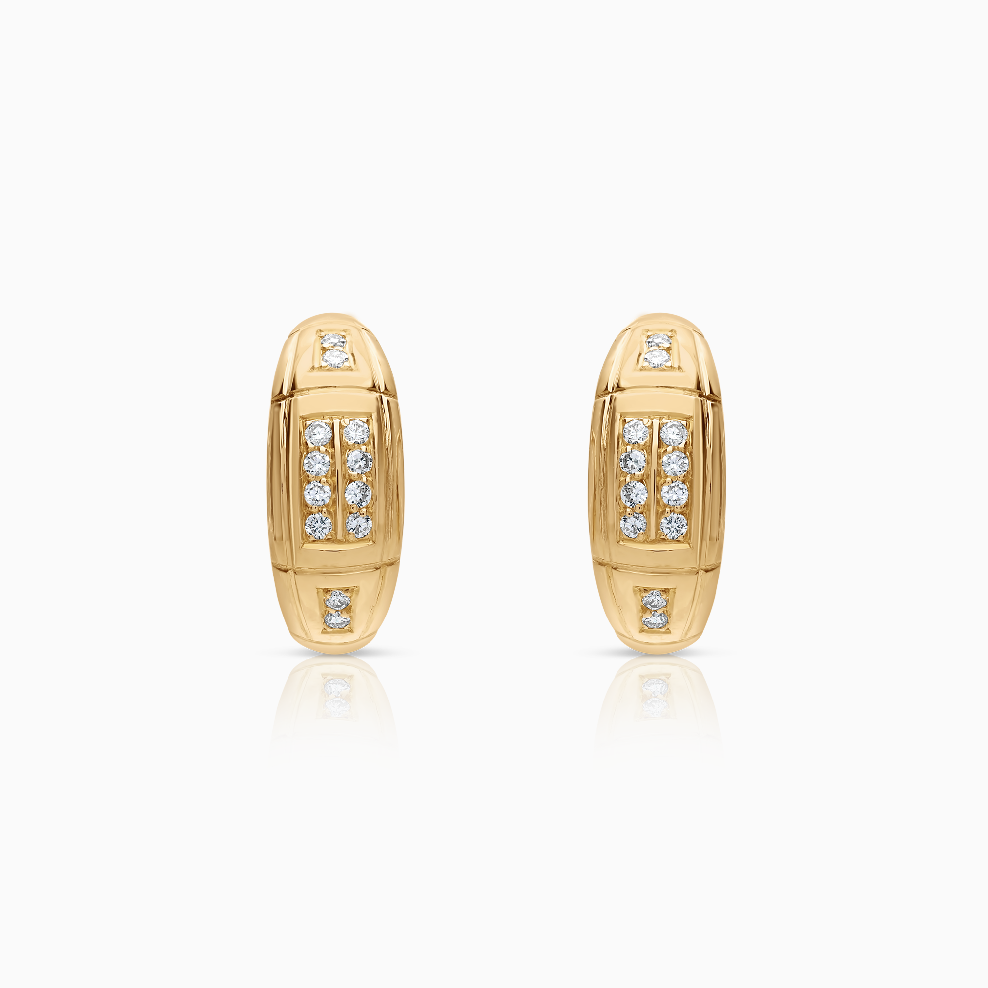 Gold earrings 0.24ct 3.12g 18K gold