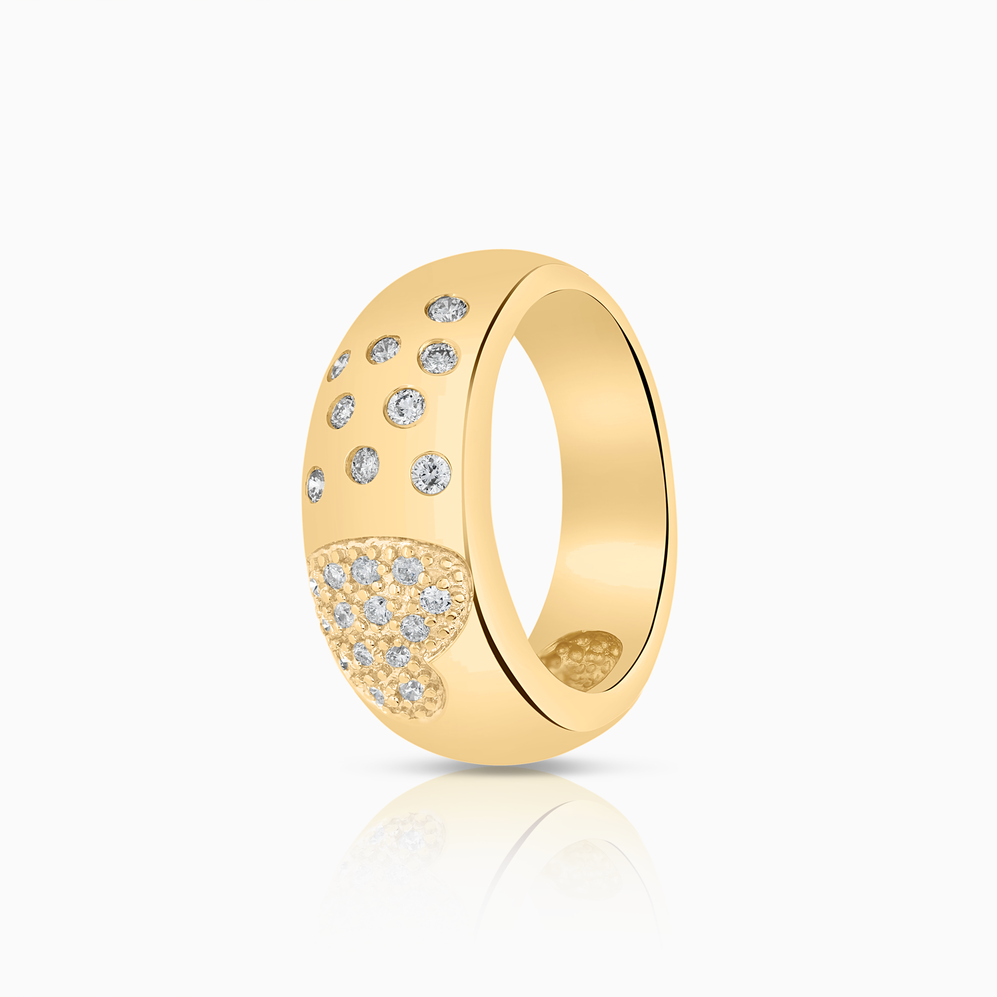 Diamantring 9,59g 18K gulguld